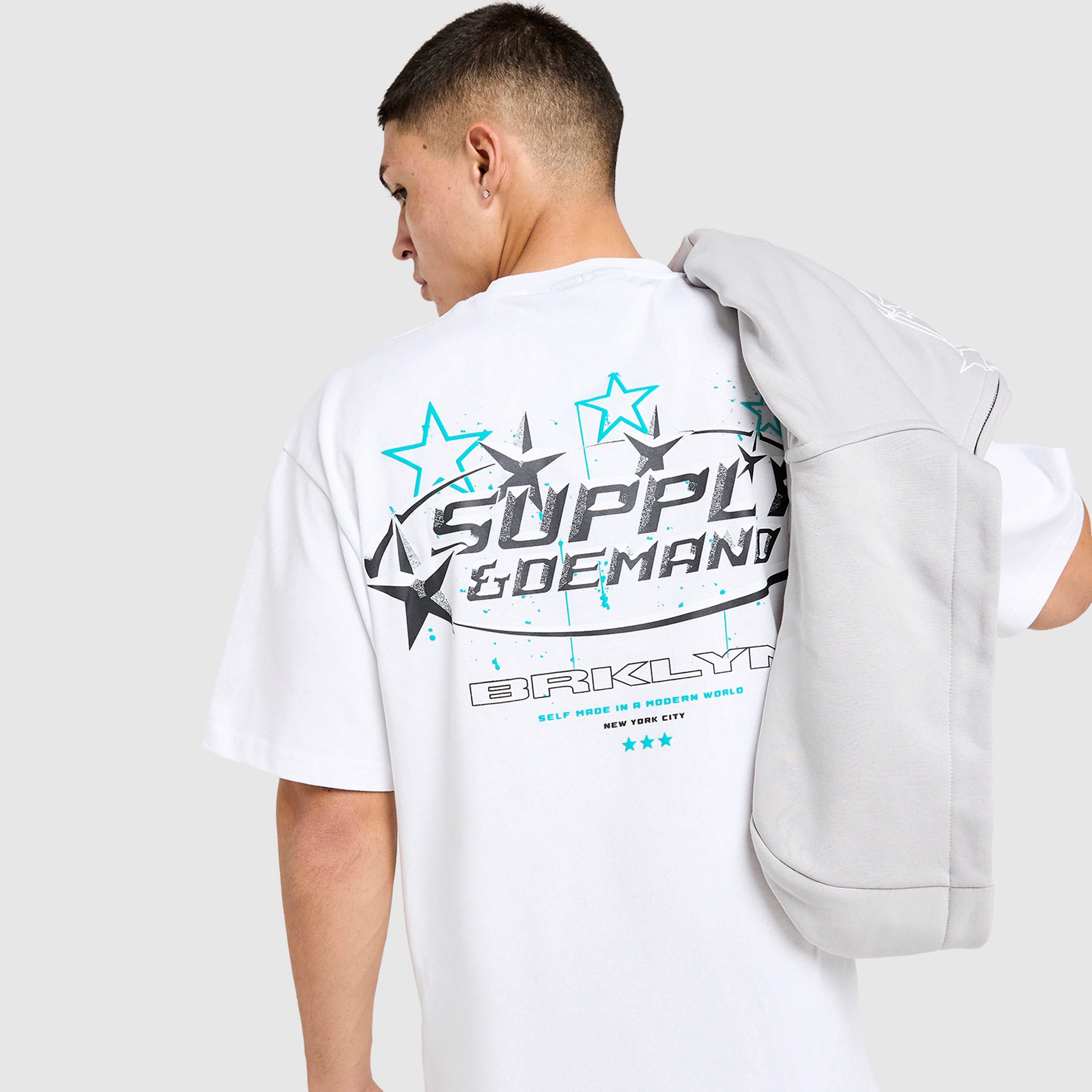 Koszulka, t-shirt męski SUPPLY&DEMAND T-SHIRT BROOKLYN TEE WHT-WHT