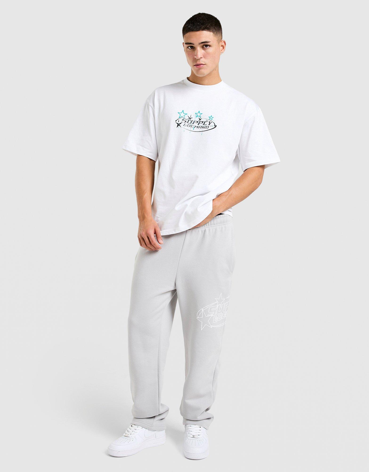 Koszulka, t-shirt męski SUPPLY&DEMAND T-SHIRT BROOKLYN TEE WHT-WHT SUPTM18075010 Biały