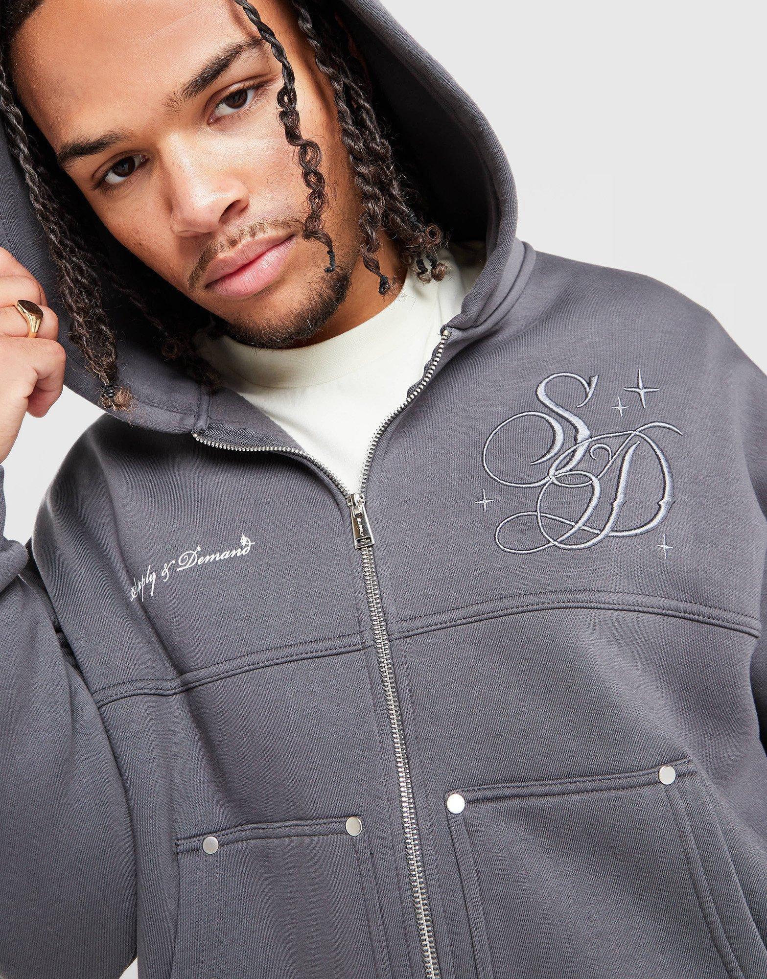 Muški gornji dio trenirke SUPPLY&DEMAND VESTA RASKOPČANA   S KAPULJAČOM AUSTIN 2 SUPTM18091014 crna