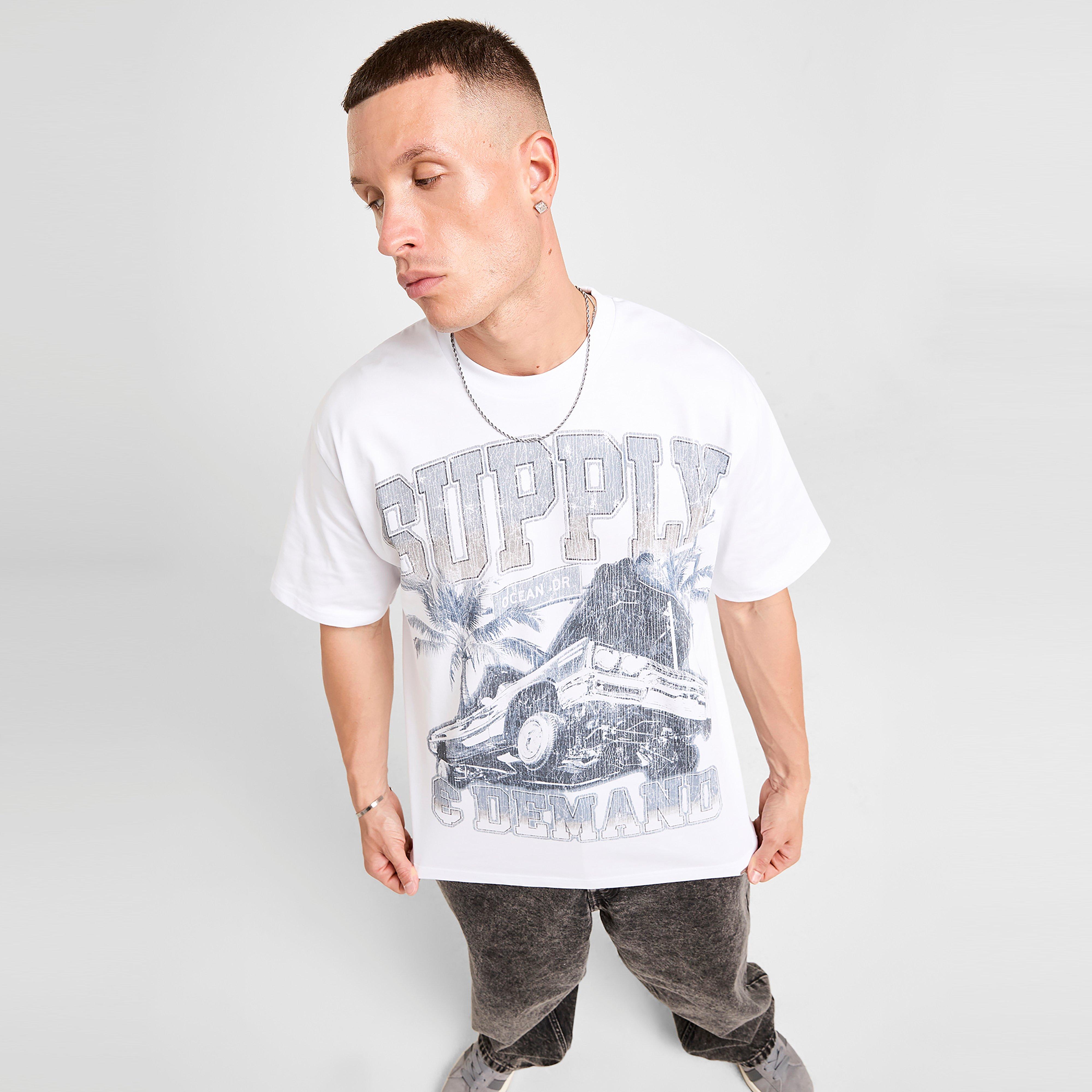 Koszulka, t-shirt męski SUPPLY&DEMAND T-SHIRT OCEAN TEE WHT-WHT