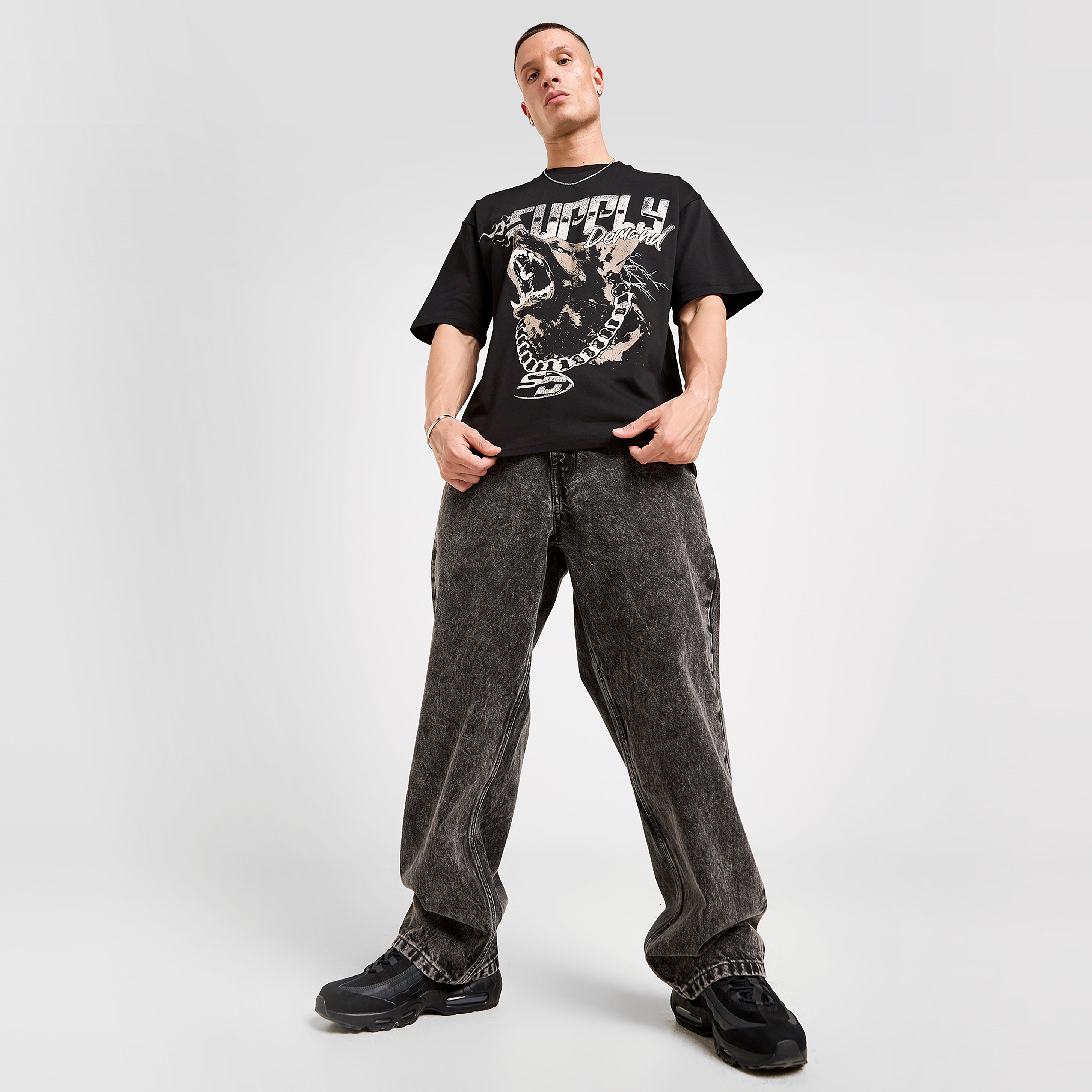 Férfi póló SUPPLY&DEMAND PÓLÓ FAST LIFE TEE BLK-BLK