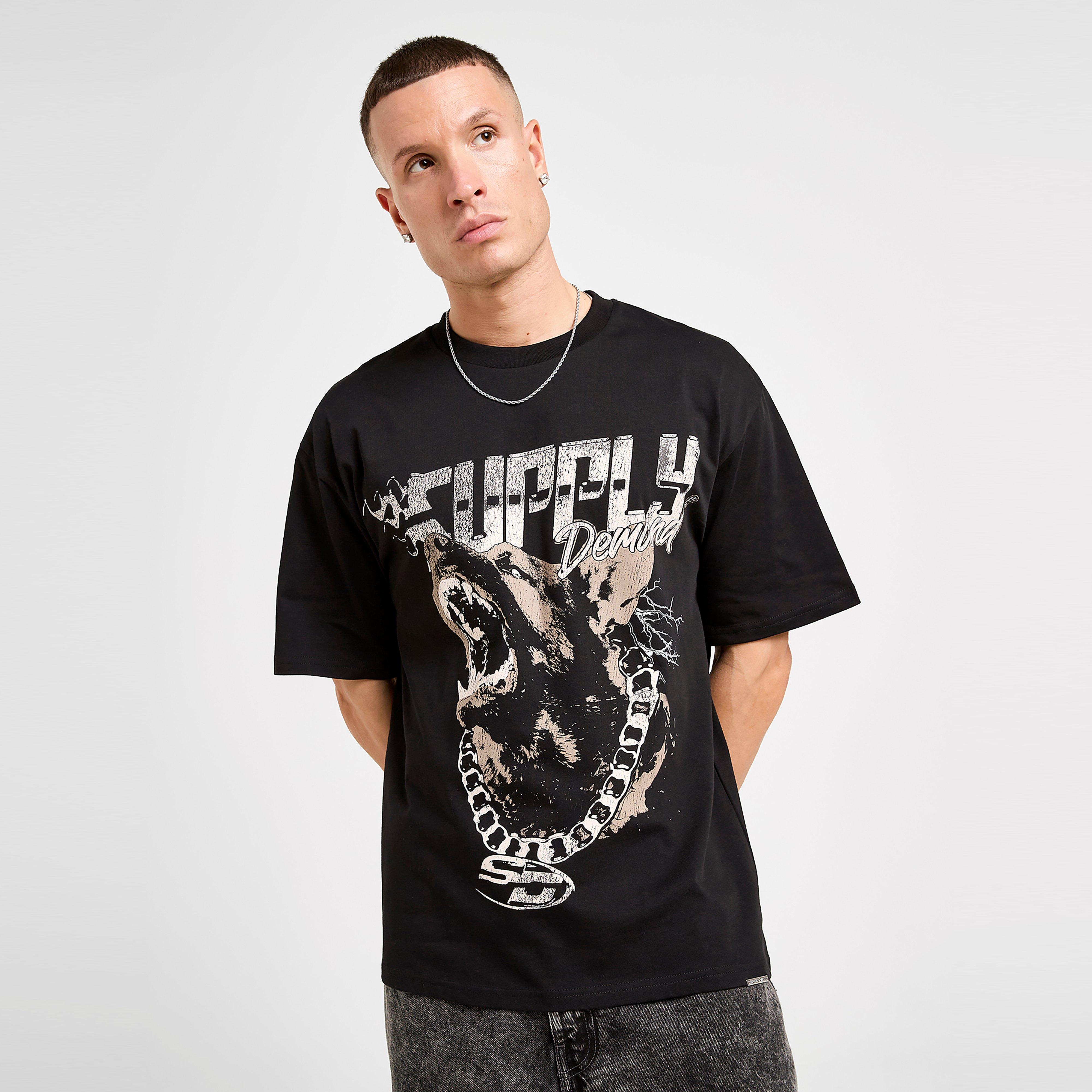 Férfi póló SUPPLY&DEMAND PÓLÓ FAST LIFE TEE BLK-BLK