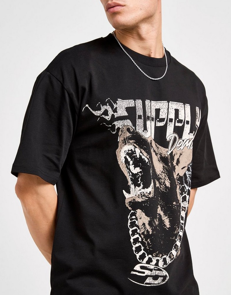 Tricou pentru bărbați SUPPLY&DEMAND TRICOU FAST LIFE TEE BLK-BLK SUPTM18230007 Negru