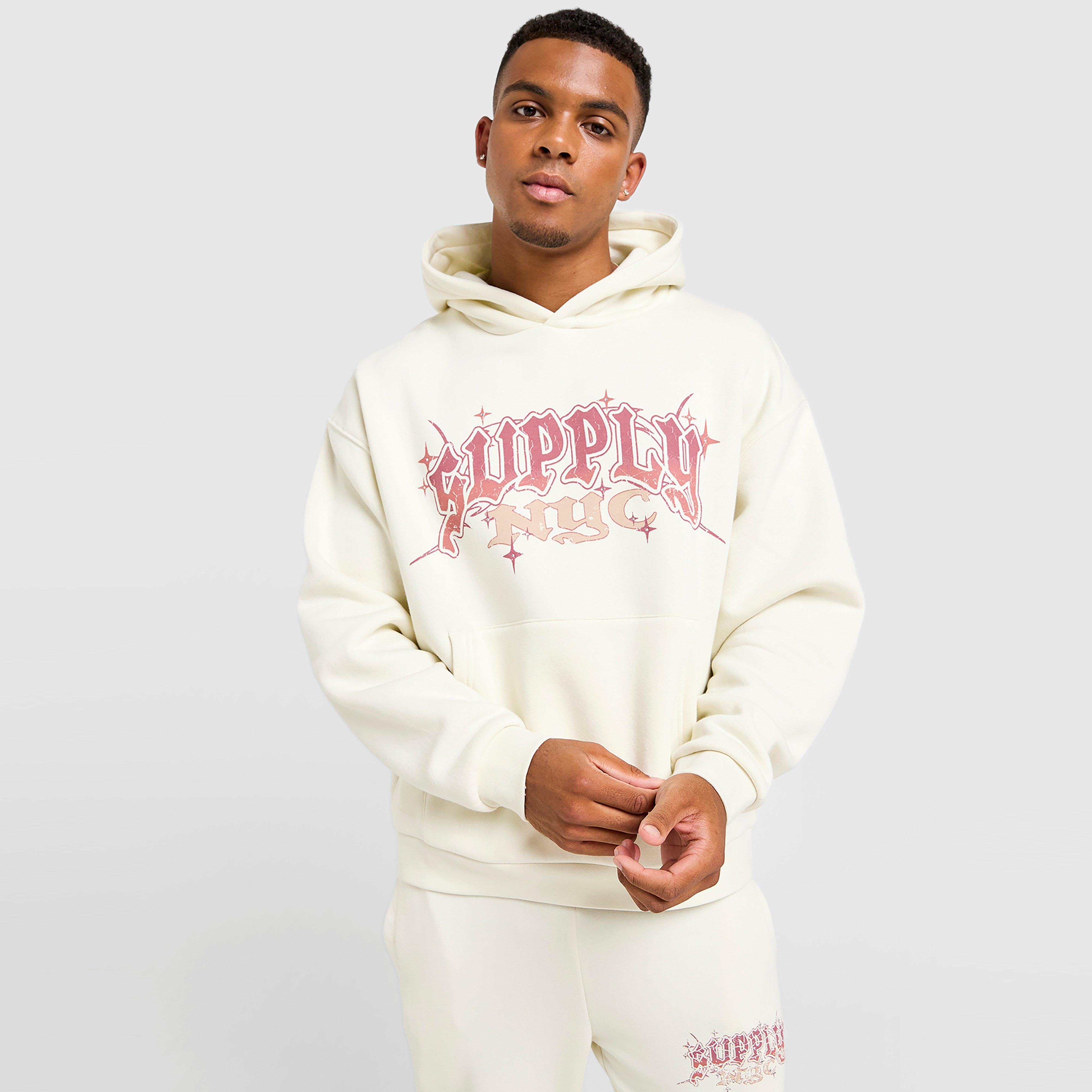 Férfi pulóverek SUPPLY&DEMAND PULÓVER KAPUCNIS MEGA HD GRY-VGY