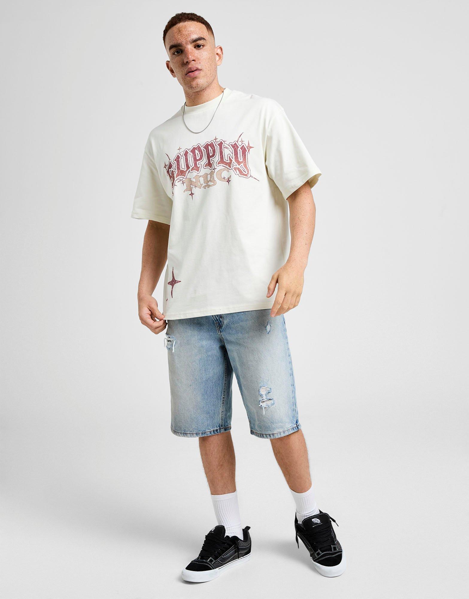 Férfi póló SUPPLY&DEMAND PÓLÓ MEGA TEE GRY-VGY SUPTM18089325 Bézs