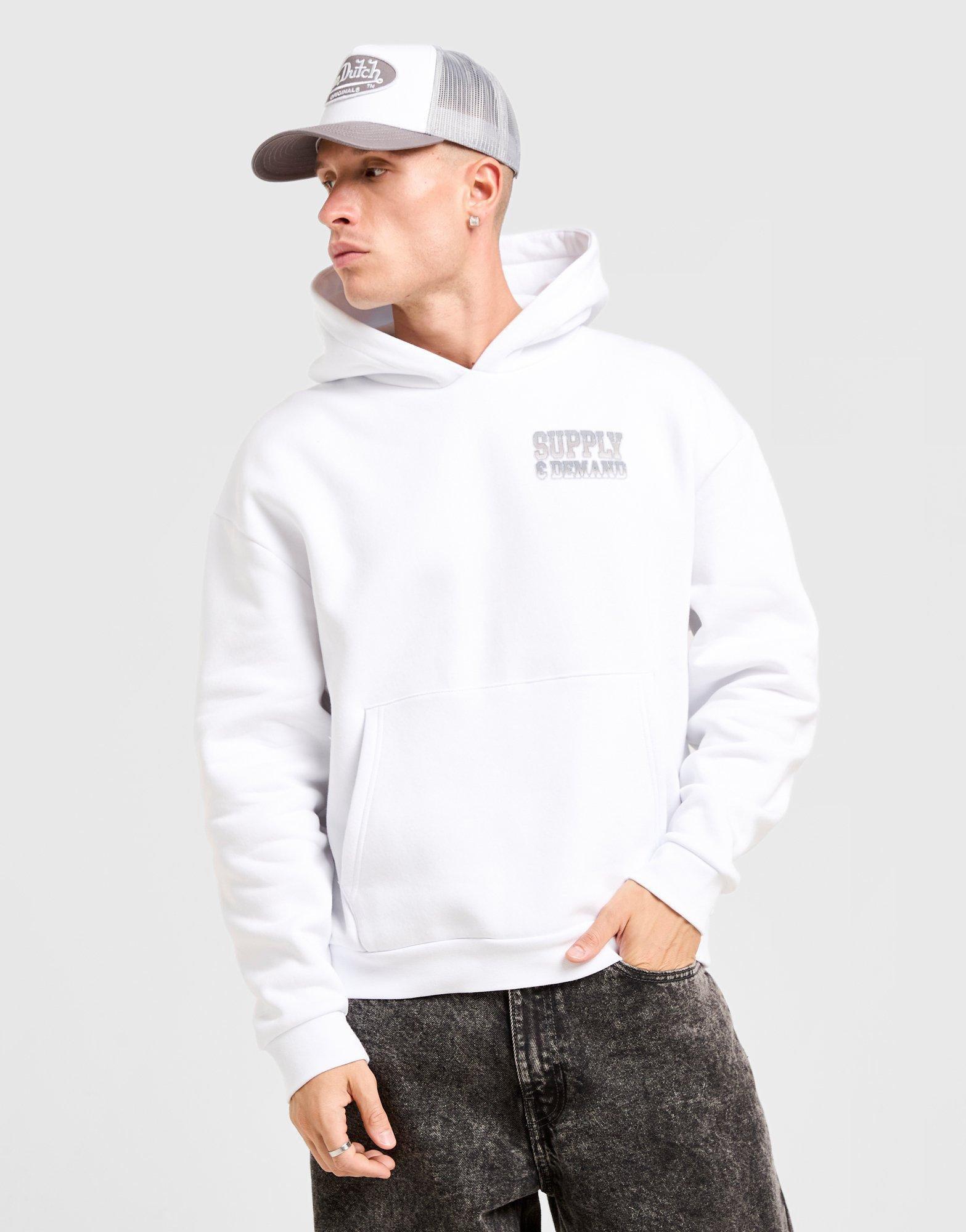 Pánska mikina SUPPLY&DEMAND MIKINA S KAPUCŇOU OCEAN HD WHT-WHT SUPTM18236010 Biela