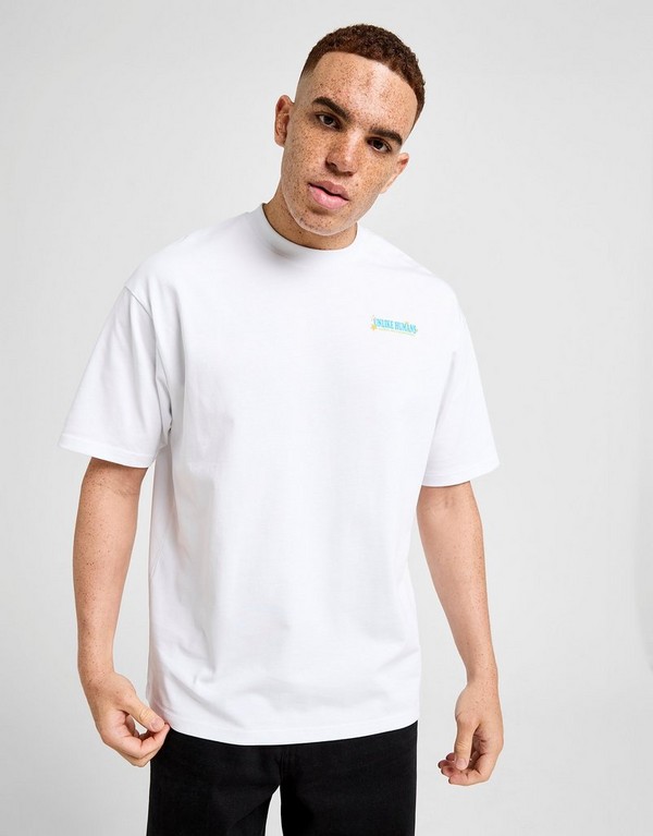 Unlike Humans T-Shirt Globe Dept Tee Wht-Wht - obrazek 3