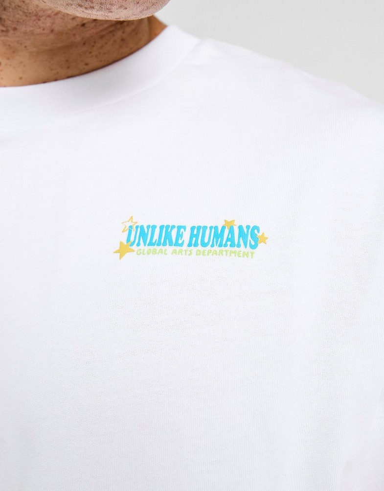 Чоловічі футболки UNLIKE HUMANS ФУТБОЛКА GLOBE DEPT TEE WHT-WHT ULHTM10409010 Чорний