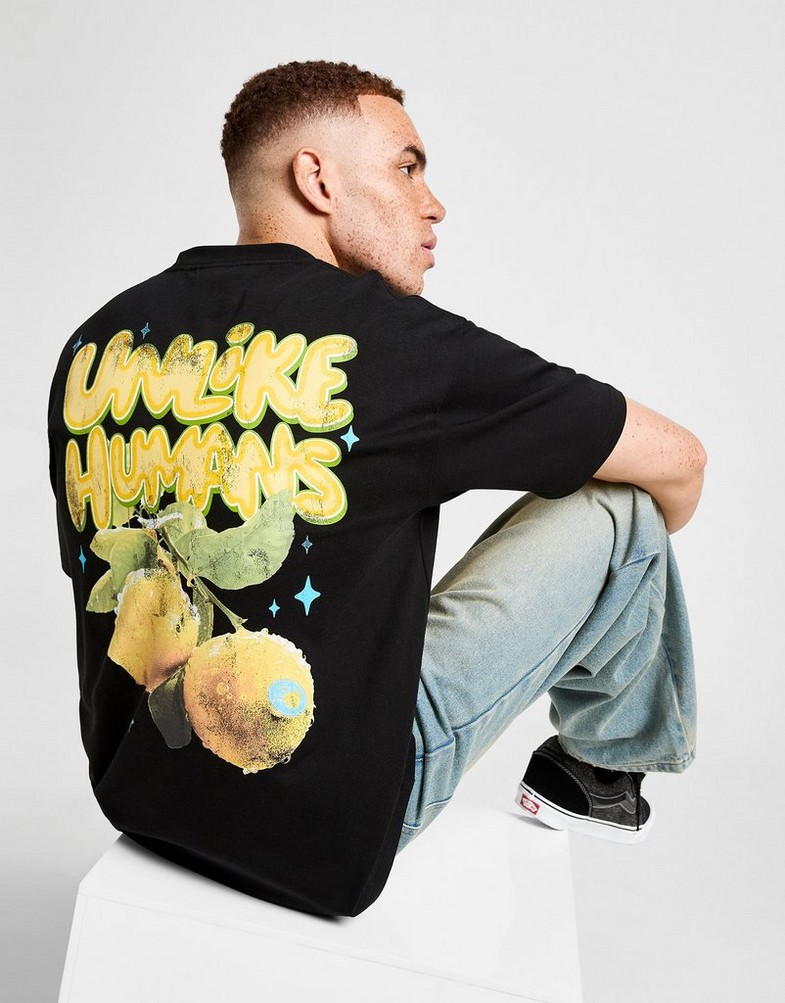 Férfi póló UNLIKE HUMANS PÓLÓ SOUR TEE BLK ULHTM10415007 Fekete