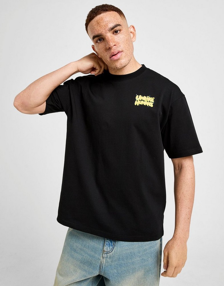 Férfi póló UNLIKE HUMANS PÓLÓ SOUR TEE BLK ULHTM10415007 Fekete