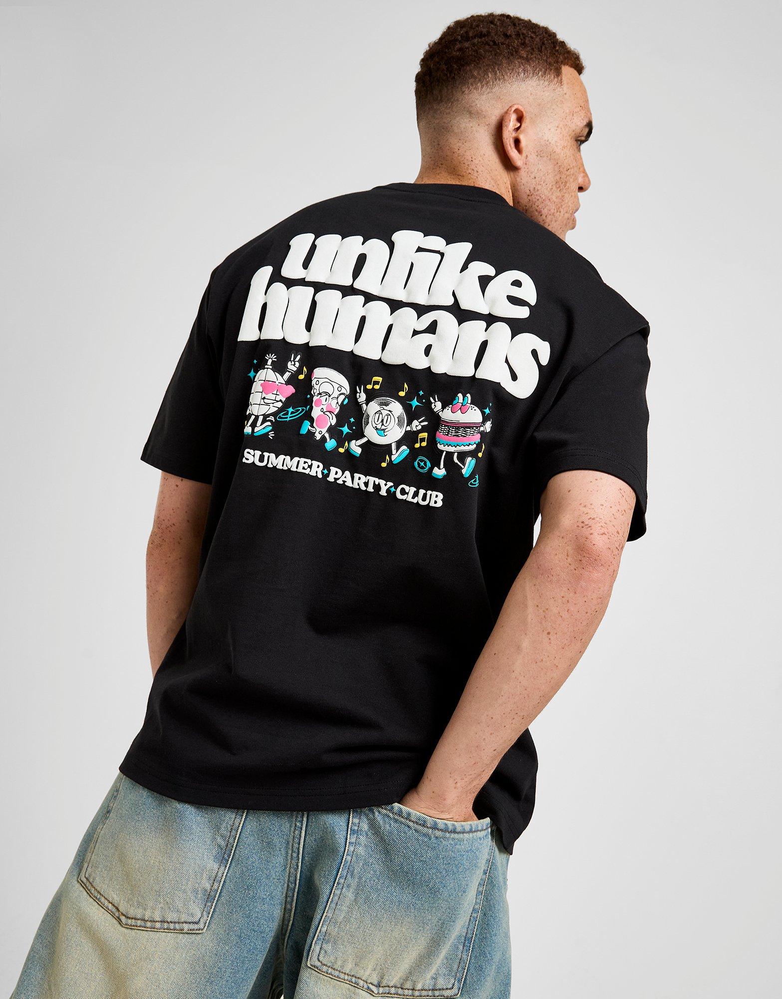 Unlike Humans T-Shirt Party Club Tee Blk-Blk