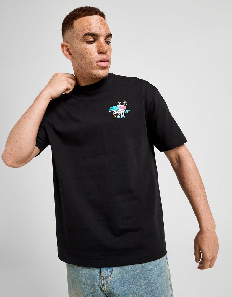 Férfi póló UNLIKE HUMANS PÓLÓ PARTY CLUB TEE BLK-BLK ULHTM10408007 Fekete