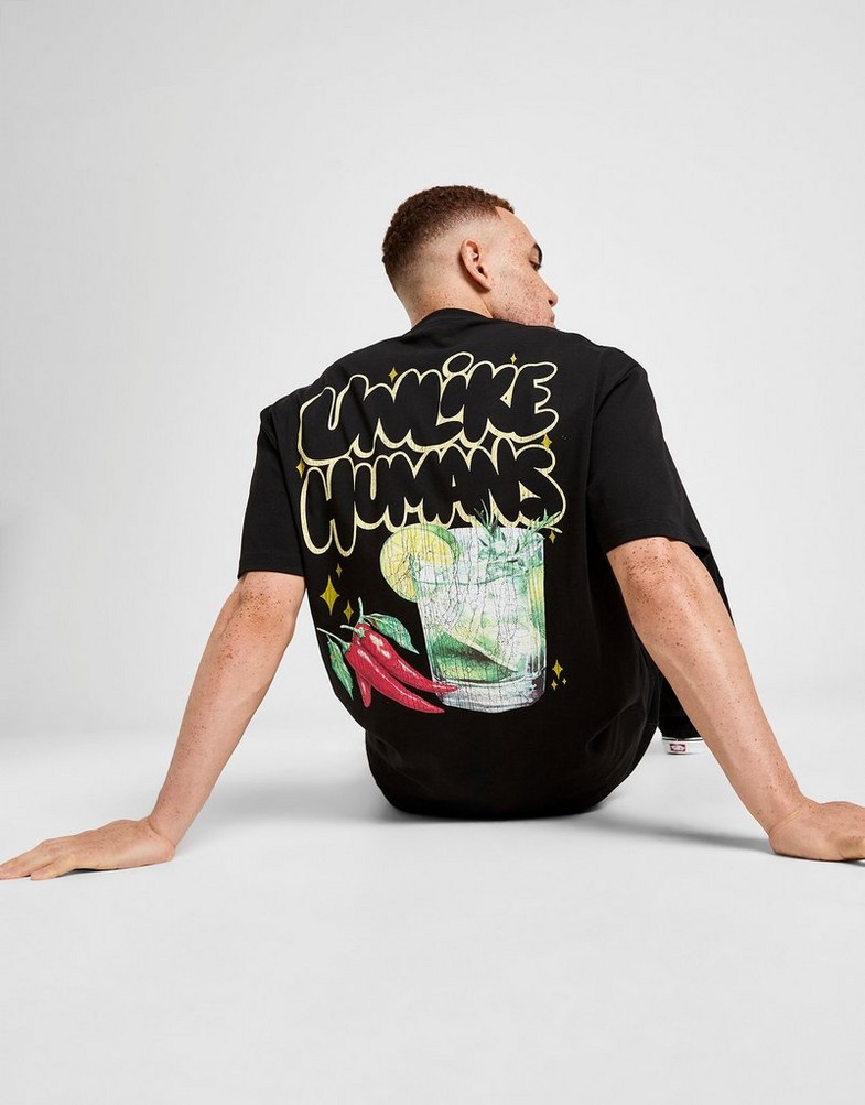 Tricou pentru bărbați UNLIKE HUMANS TRICOU MARGS TEE BLK-BLK ULHTM10424007 Negru