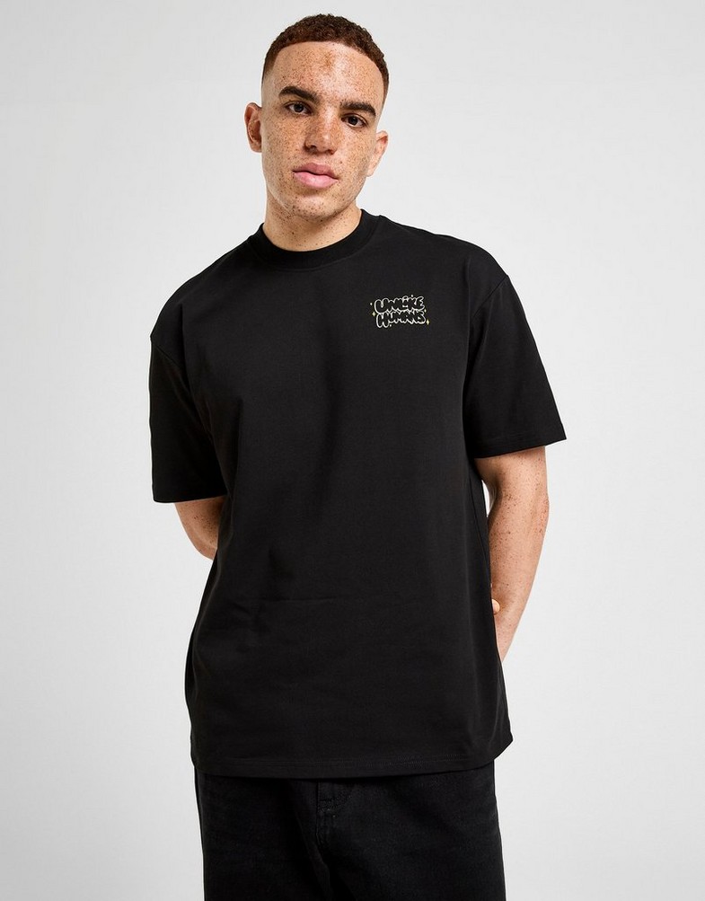 Tricou pentru bărbați UNLIKE HUMANS TRICOU MARGS TEE BLK-BLK ULHTM10424007 Negru