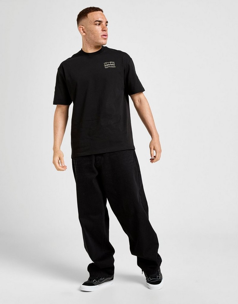 Tricou pentru bărbați UNLIKE HUMANS TRICOU MARGS TEE BLK-BLK ULHTM10424007 Negru