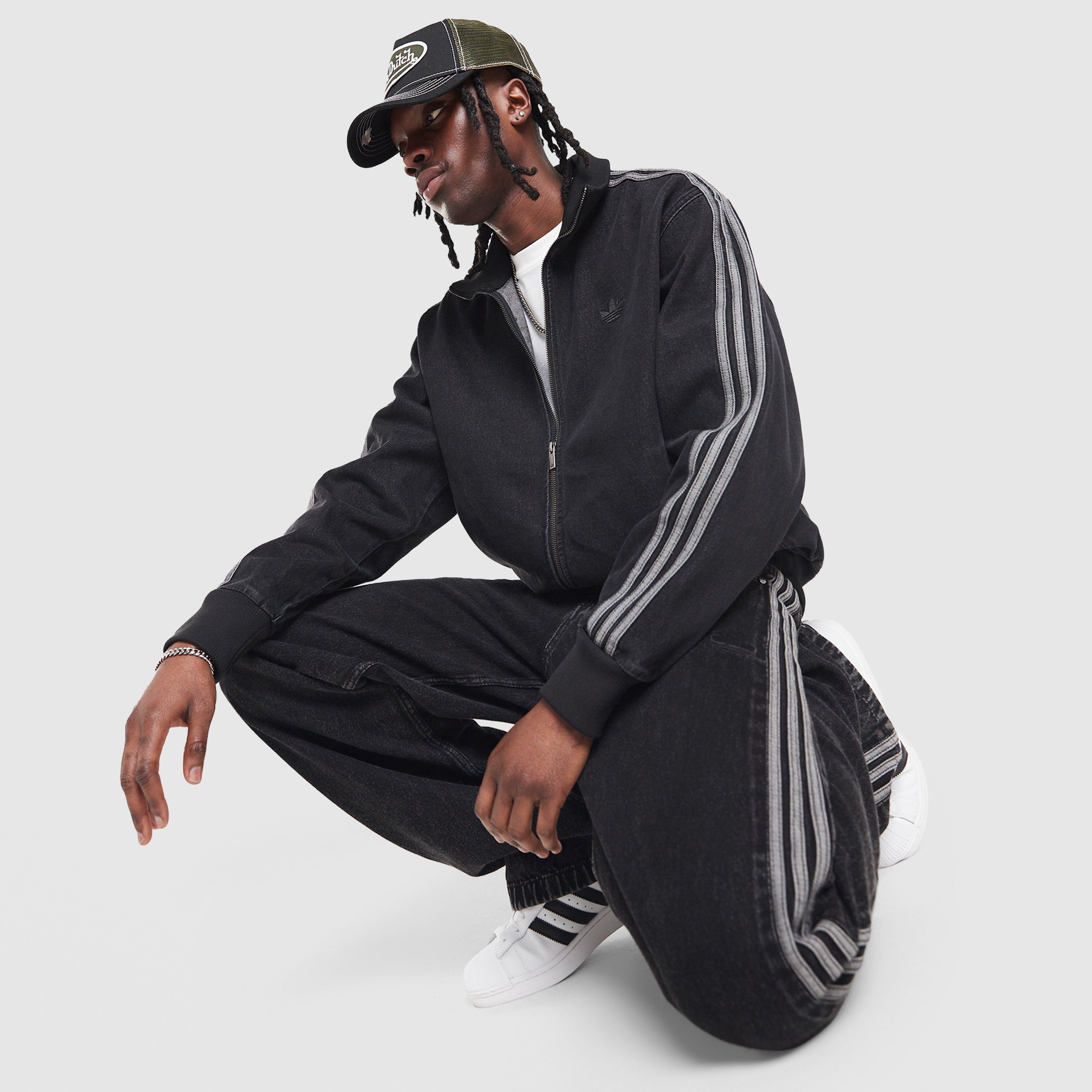 Férfi pulóverek ADIDAS PULÓVER CIPZÁRAS DENIM FB TT