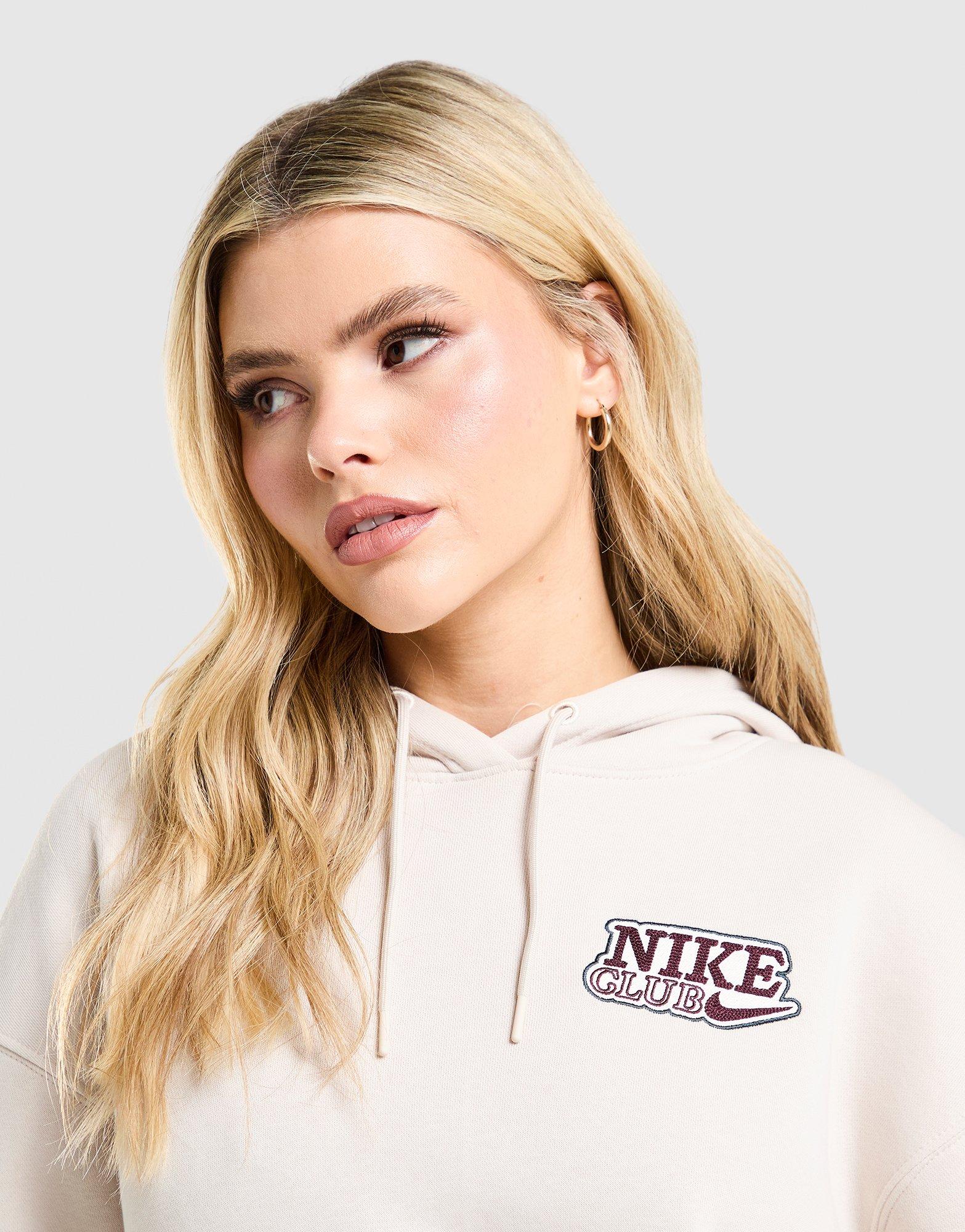 Bluza damska NIKE BLUZA Z KAPTUREM W NSW PHNX FLC OS PO HOOD IR3614-104 Beżowy