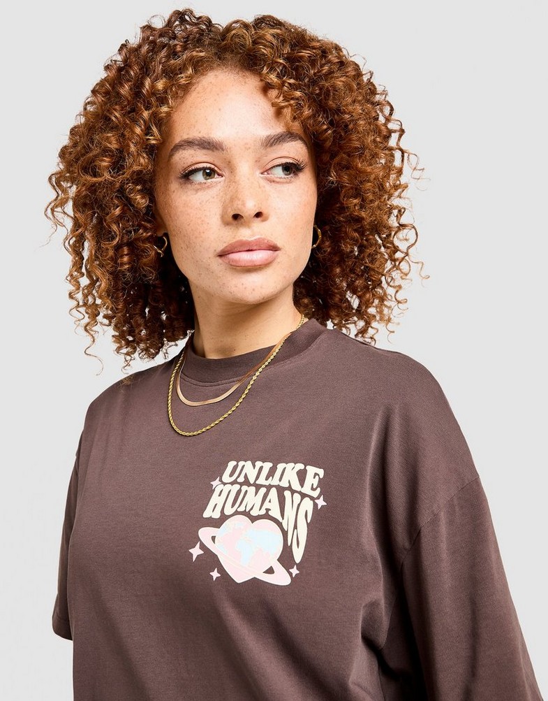Жіночі футболки UNLIKE HUMANS ФУТБОЛКА PROTECT TEE ULHTW10342892 Коричневий