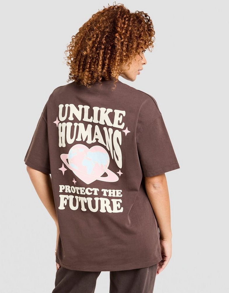 Жіночі футболки UNLIKE HUMANS ФУТБОЛКА PROTECT TEE ULHTW10342892 Коричневий