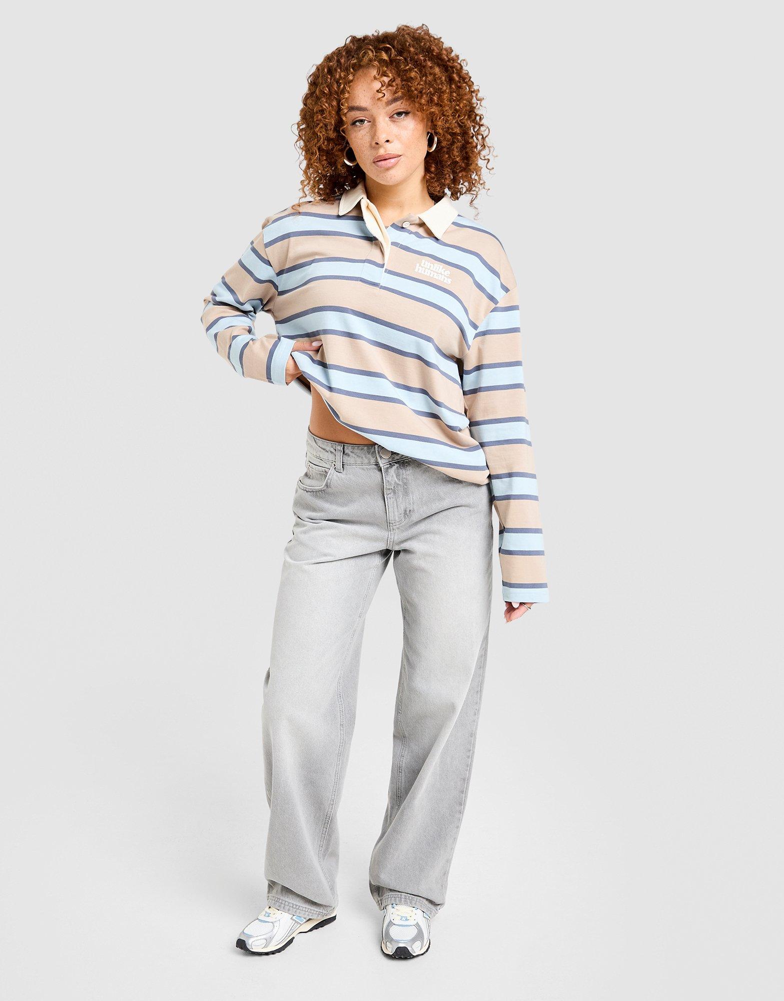 Ženski T-shirt UNLIKE HUMANS T-SHIRT STRIPE RUGBY TEE ULHTW10348012 šarena