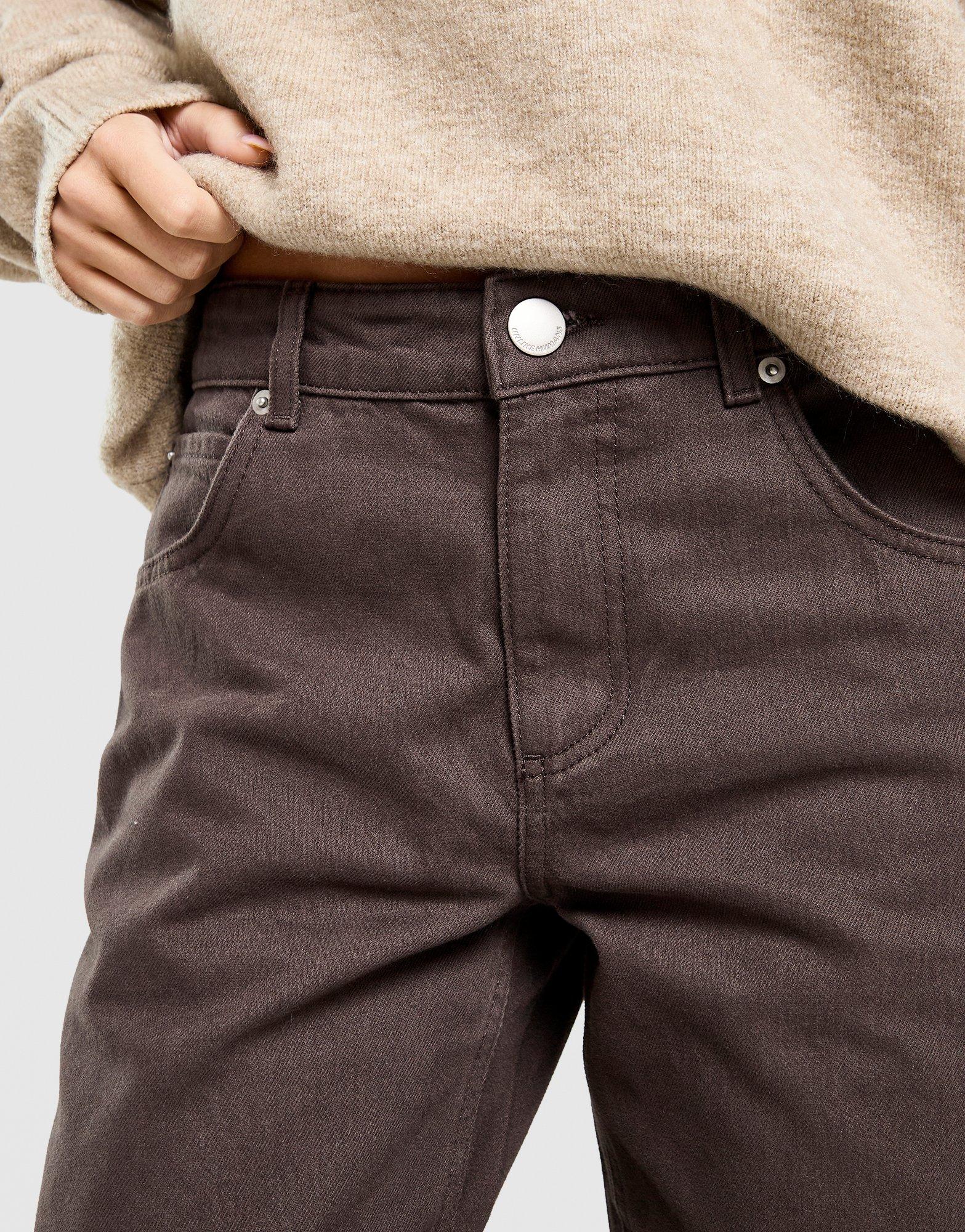 Jeansy damskie UNLIKE HUMANS SPODNIE UNLIKE JN ULHTW10212807 Brązowy