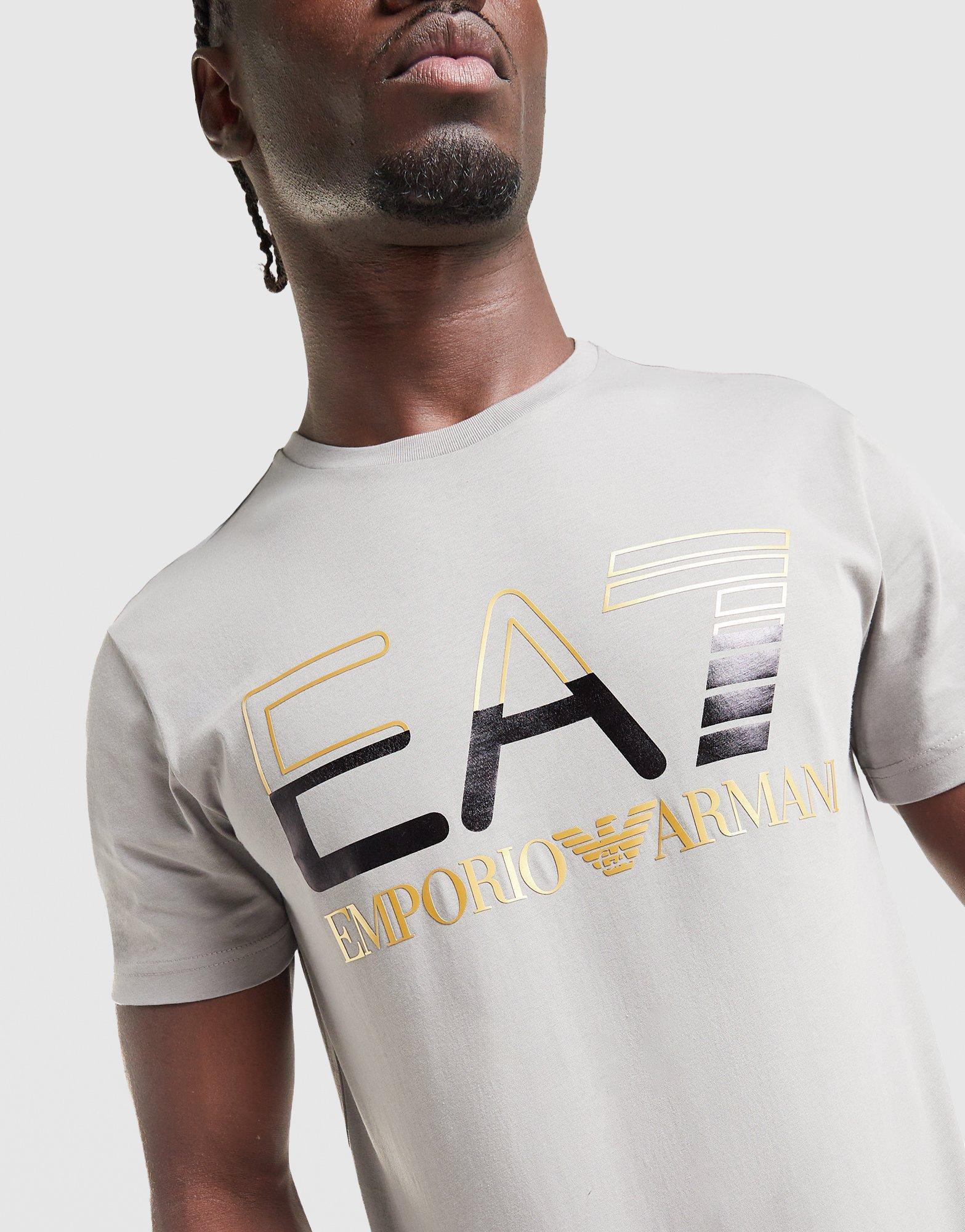 Koszulka, t-shirt męski EMPORIO ARMANI 7 T-SHIRT GRAPHIC AF132447M001934U8062 Szary