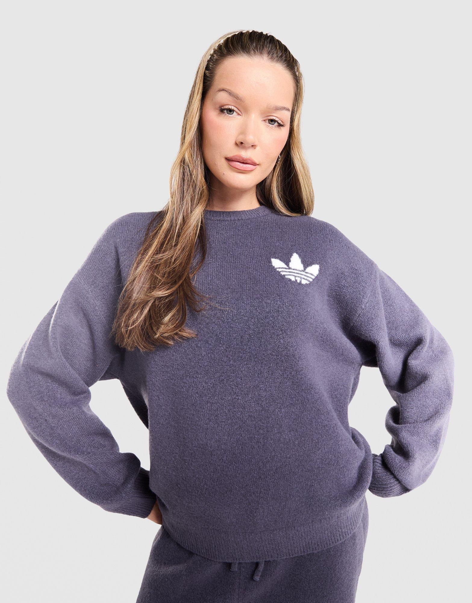 Bluza damska ADIDAS SWETER KNITTED SWEATER KQ8338 Szary