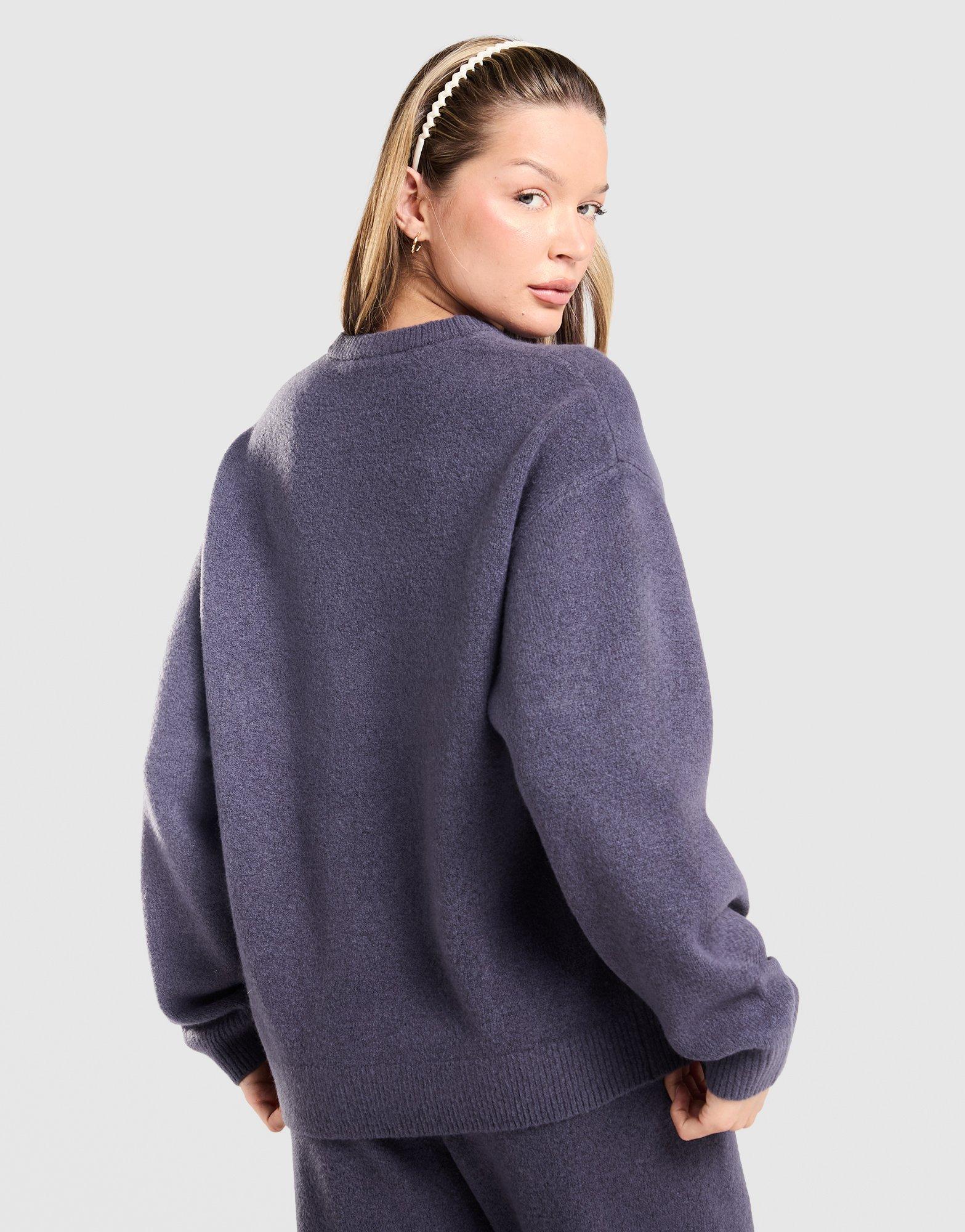 Bluza damska ADIDAS SWETER KNITTED SWEATER KQ8338 Szary