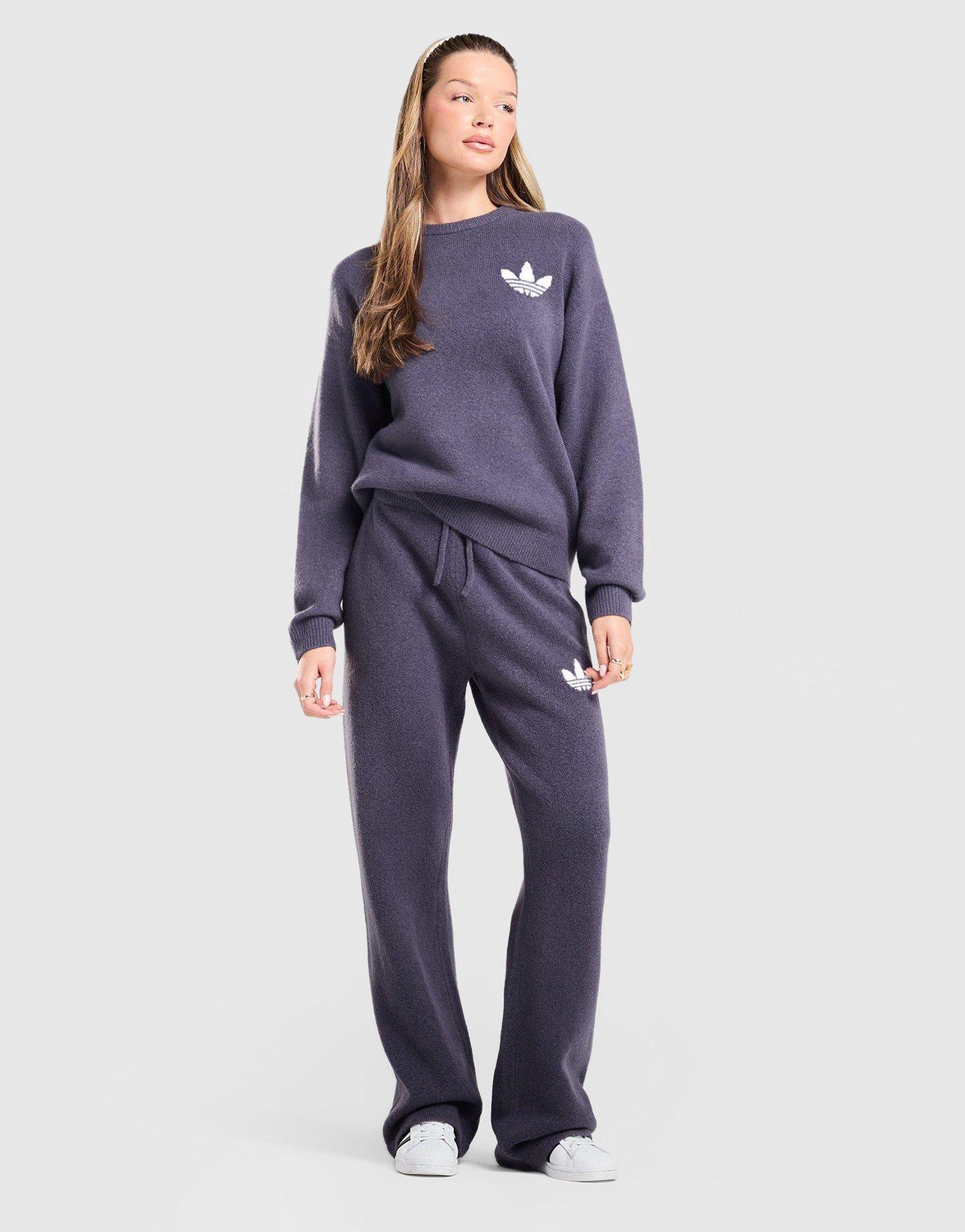 ADIDAS SPODNIE KNITTED PANTS KQ8337 Szary