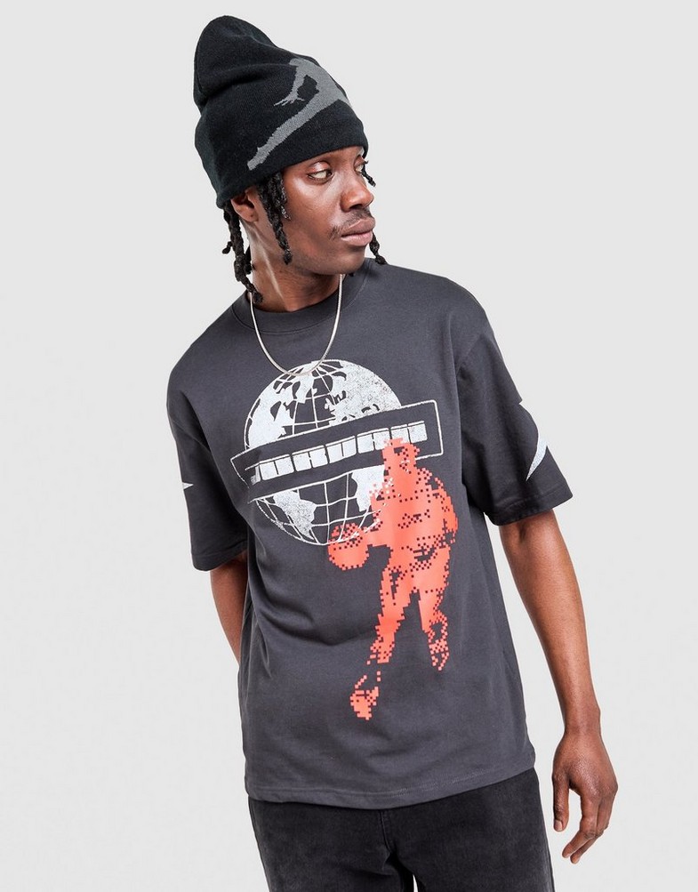 JORDAN TRICOU M J STAR GFX SS CREW Bărbați Negru IQ0782-045 | JD