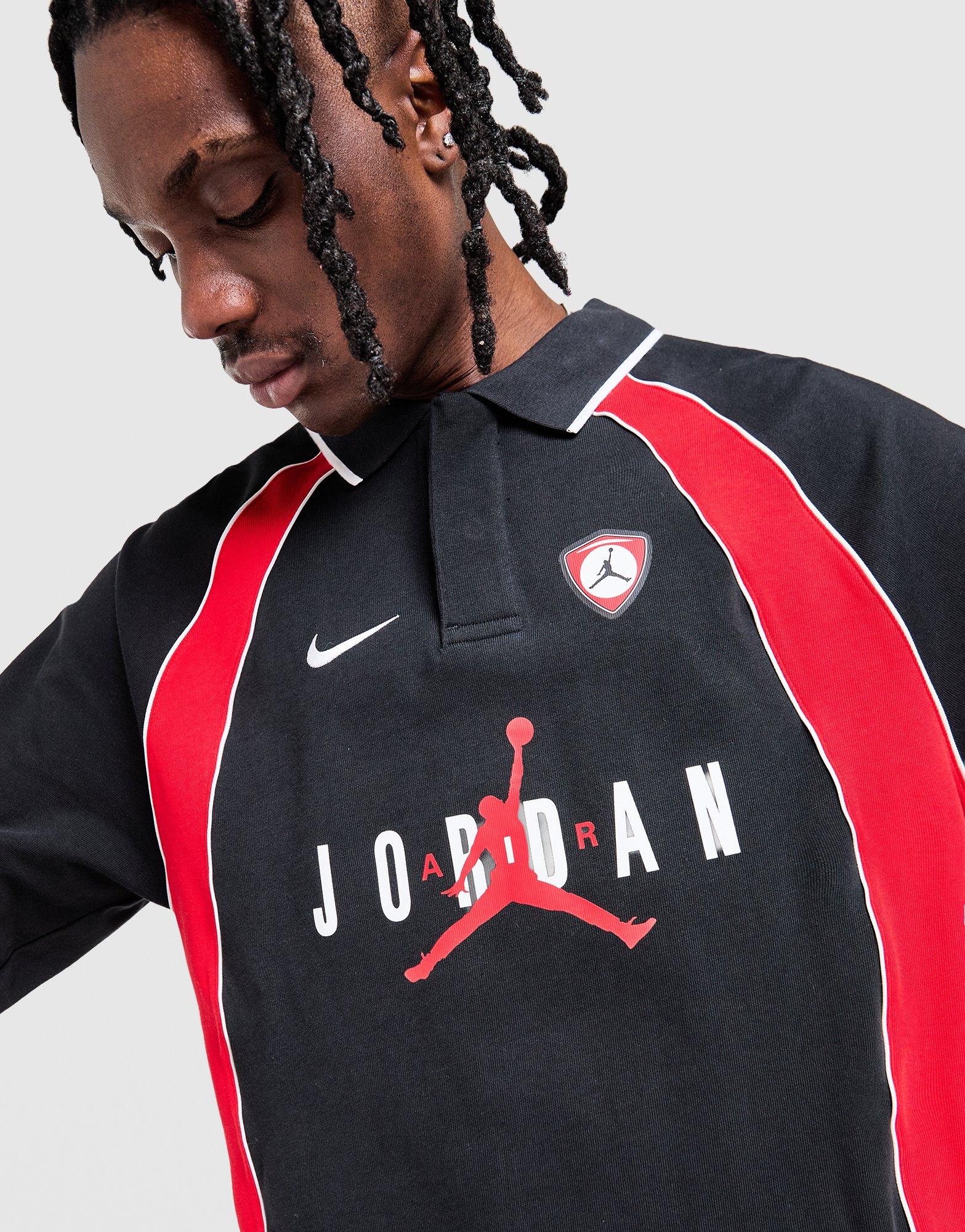 JORDAN POLO M J FLT LS POLO JRSY IF1915-010 Czarny