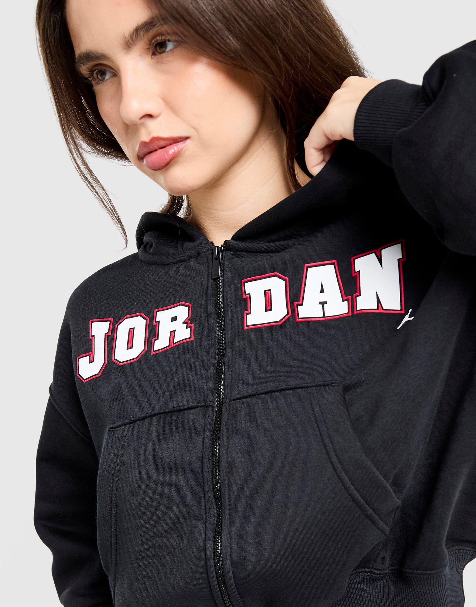 Жіночі кофти JORDAN КОФТА НА БЛИСКАВЦІ   З КАПЮШОНОМ W J BRK FLC FZ IO1074-010 Чорний