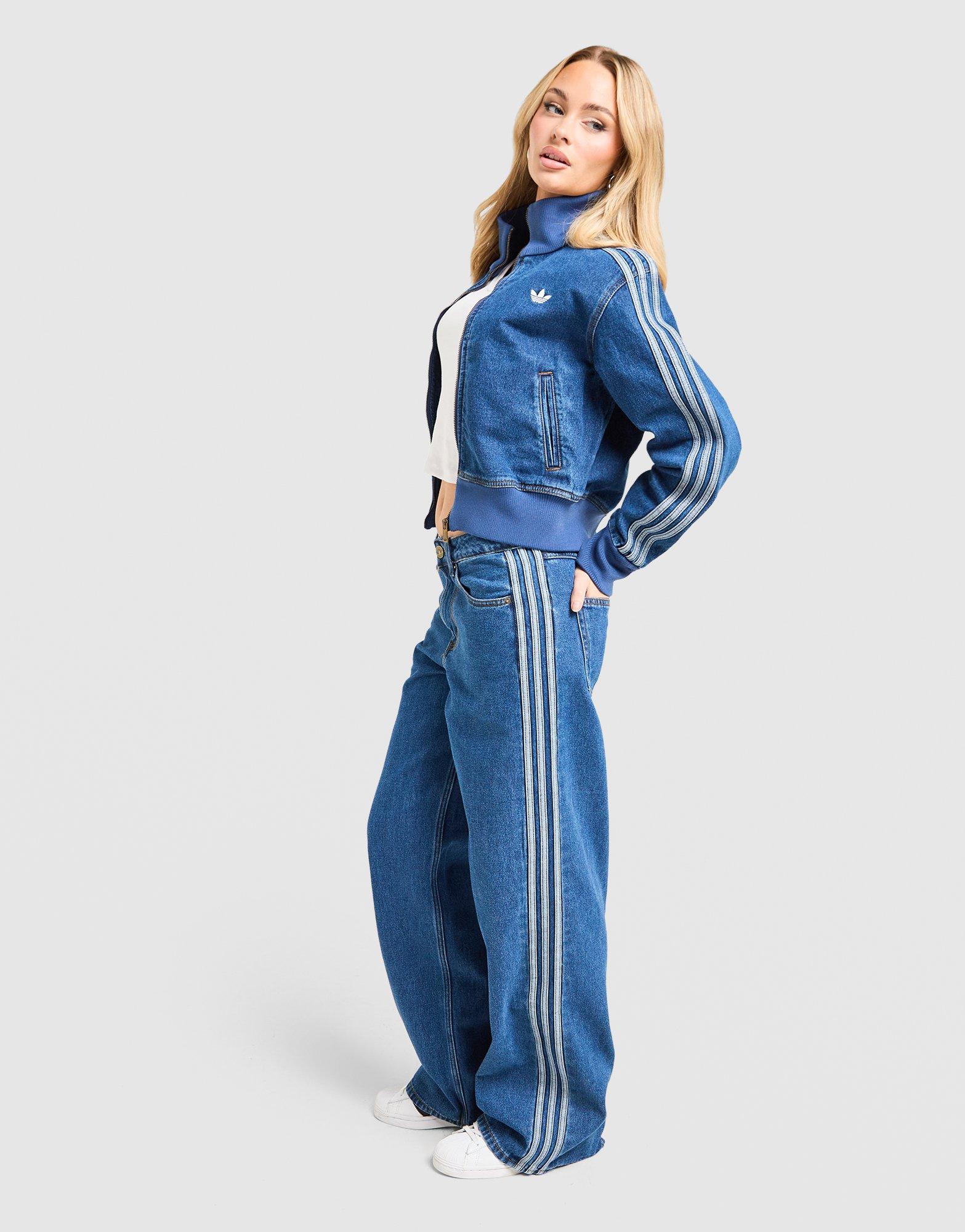 Dámske džínsy ADIDAS NOHAVICE  FIREBIRD TP D KD2935 Modrá