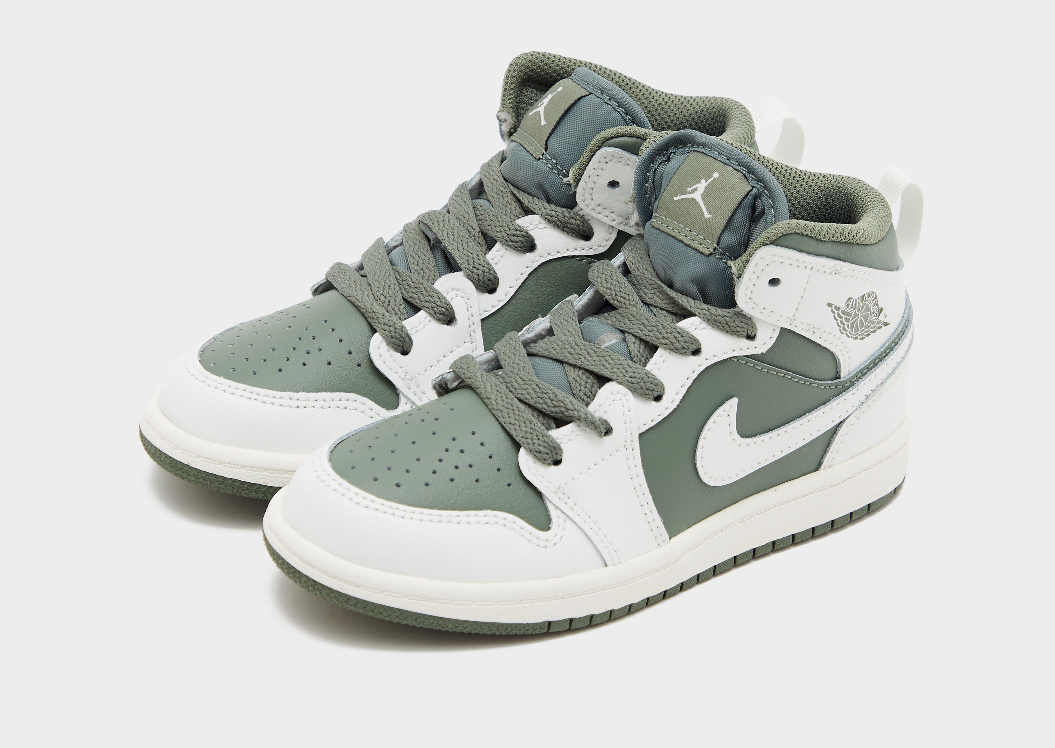 Gyerek sneakers JORDAN AIR 1 MID BG DQ8424-107 Khaki