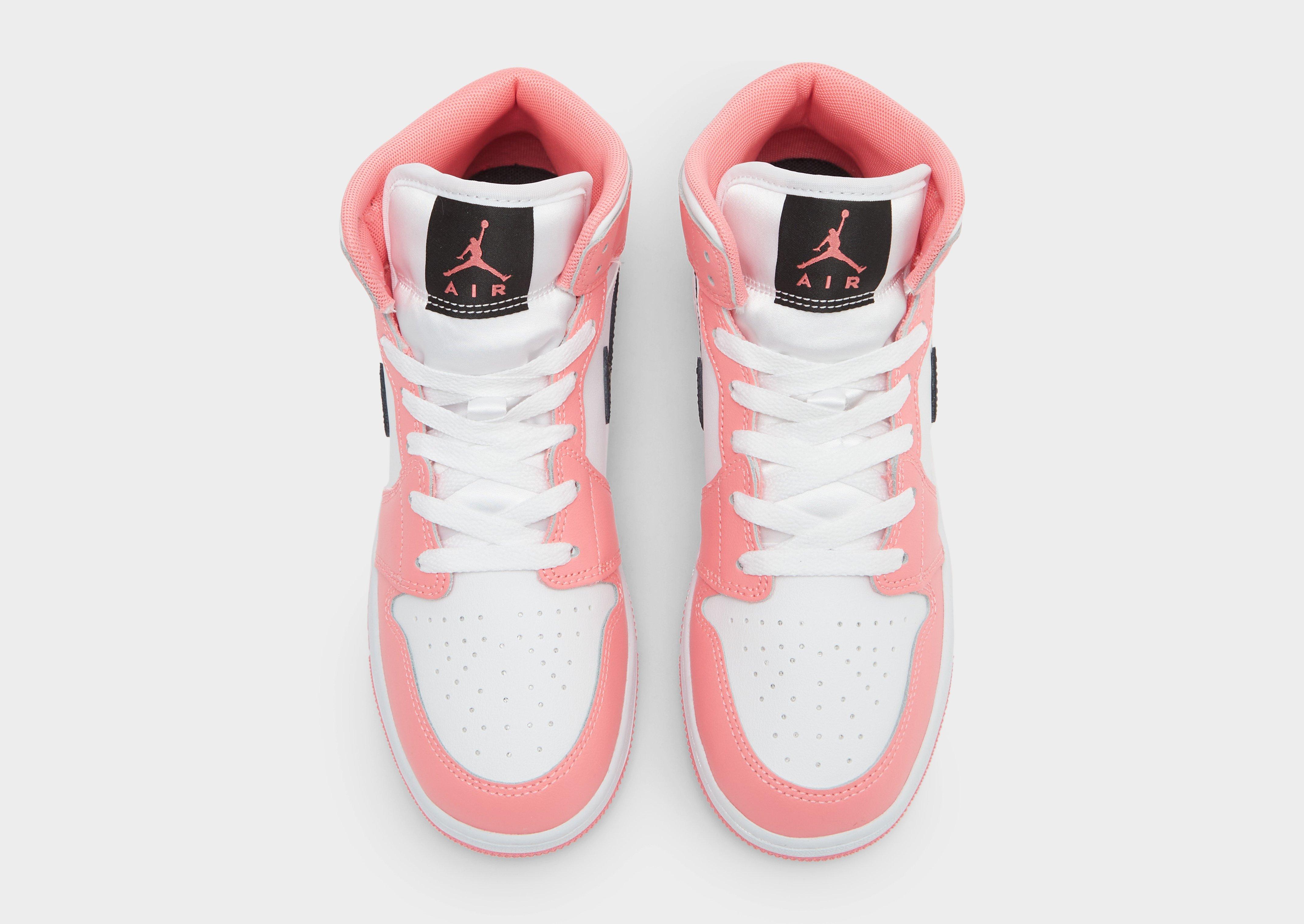 Buty sneakersy dla dzieci JORDAN AIR 1 MID BG DQ8423-602 Różowy