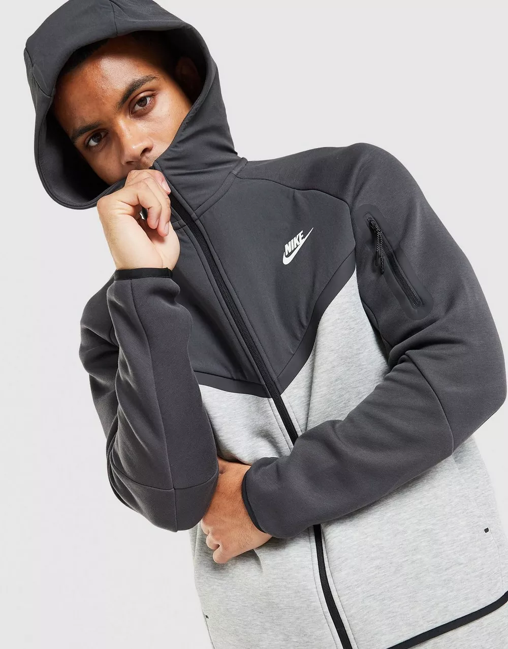 NIKE КОФТА НА БЛИСКАВЦІ З   КАПЮШОНОМ M NK TCH MIX WR, фото 1 з 7