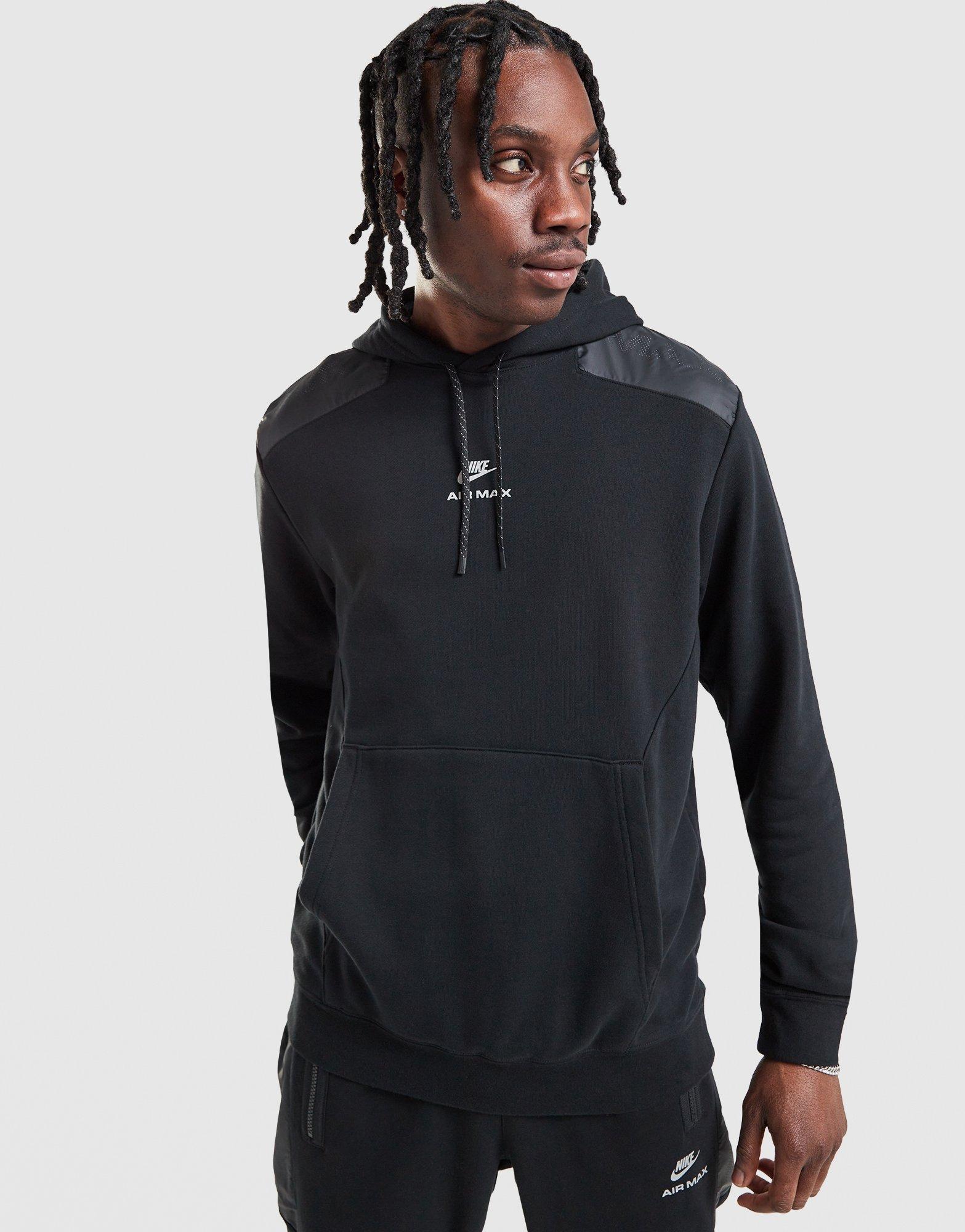 Мъжка блуза NIKE СУИТЧЪР СЪС ЗАКОПЧАВАНЕ   С КАЧУЛКА M NSW AIR MAX FLC IO1062-010 Черен