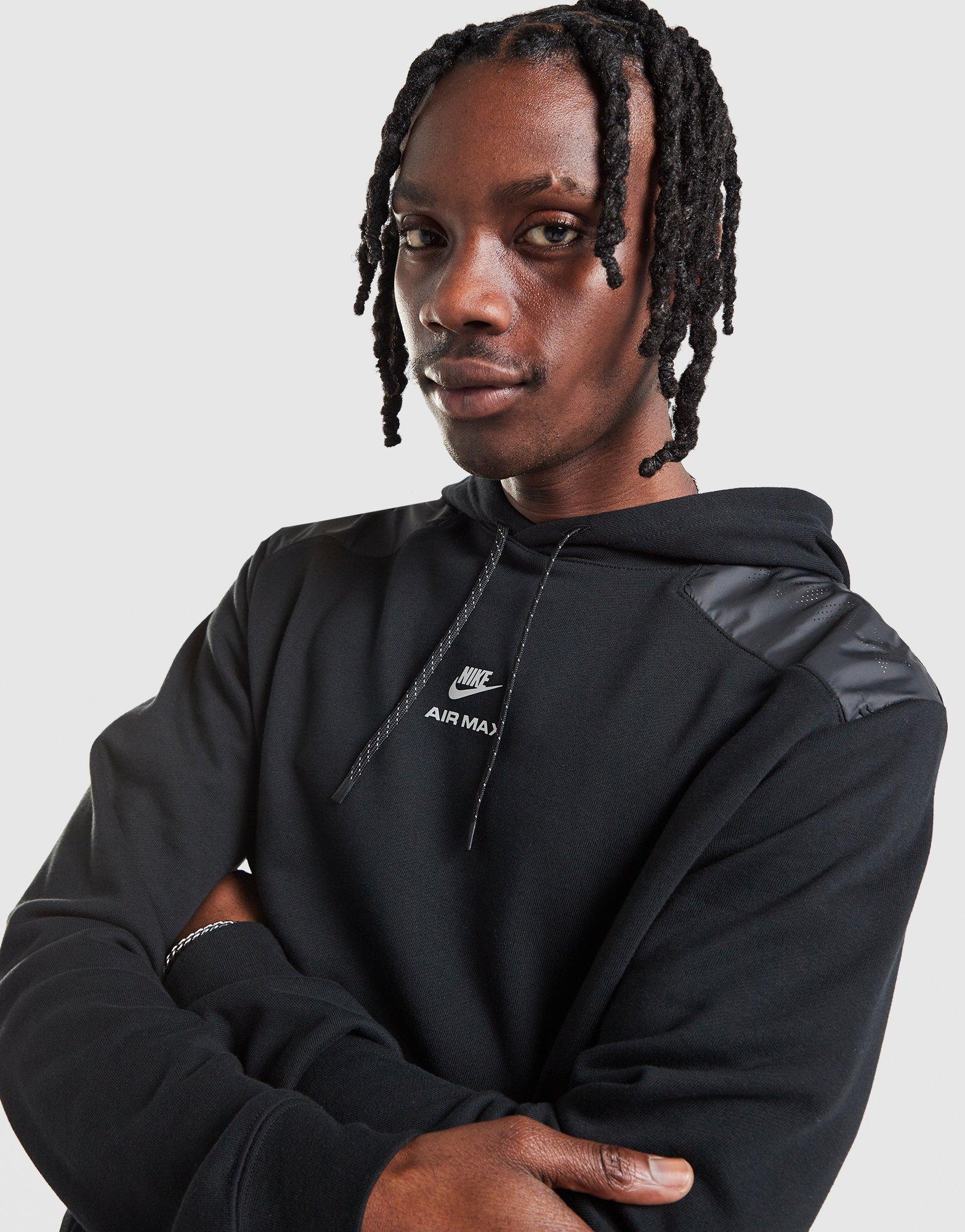 Мъжка блуза NIKE СУИТЧЪР СЪС ЗАКОПЧАВАНЕ   С КАЧУЛКА M NSW AIR MAX FLC IO1062-010 Черен