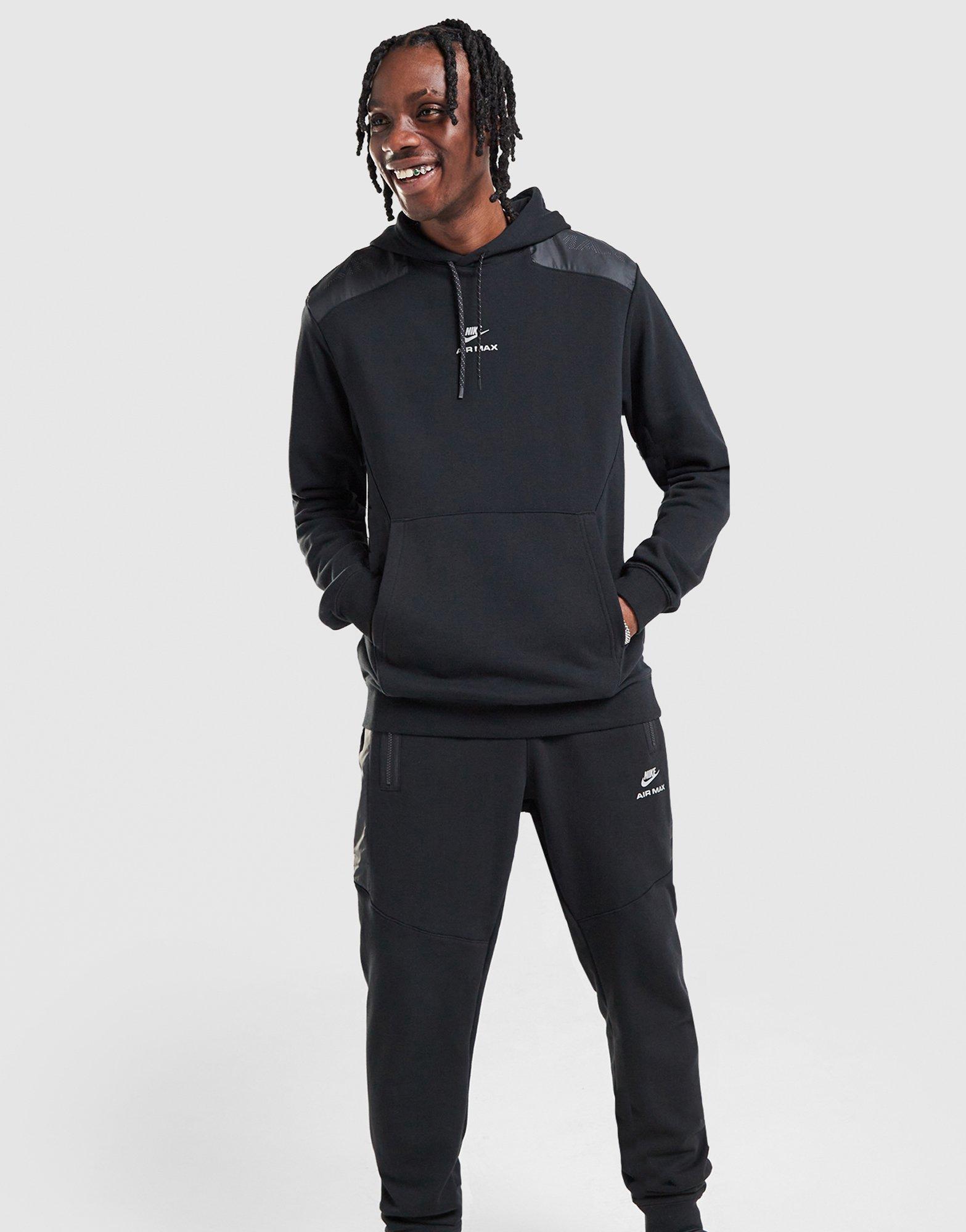 Мъжка блуза NIKE СУИТЧЪР СЪС ЗАКОПЧАВАНЕ   С КАЧУЛКА M NSW AIR MAX FLC IO1062-010 Черен