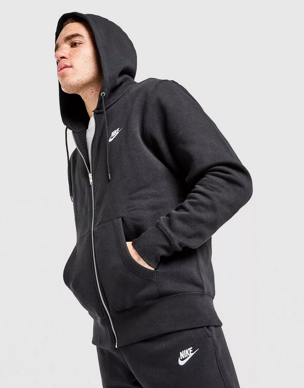 NIKE КОФТА НА БЛИСКАВЦІ З КАПЮШОНОМ   M NSW CLUB DT HDFZ, фото 1 з 6