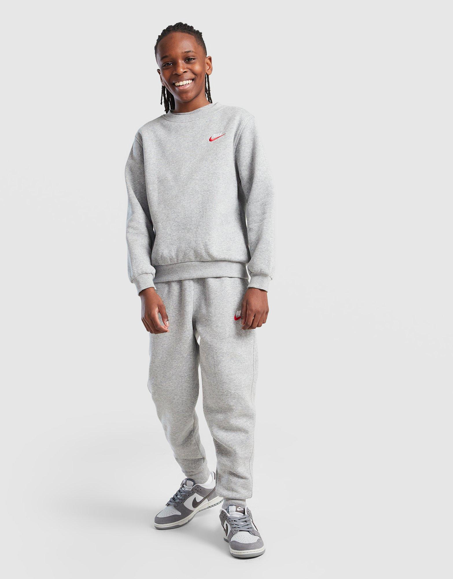 Детски суичър NIKE СУИТЧЪР K NSW CLUB FLC CREW LS LBR FD3006-067 Сив