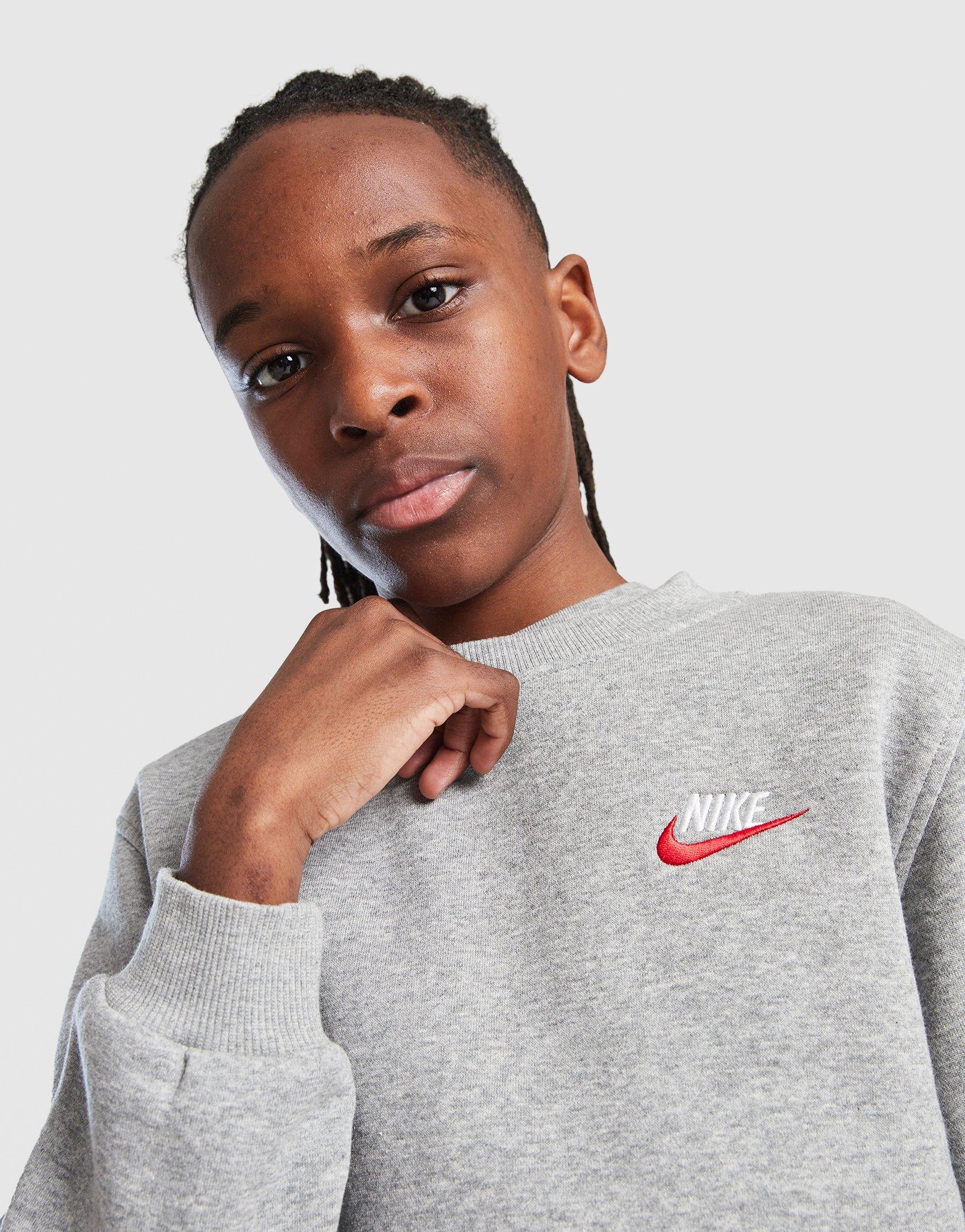 Детски суичър NIKE СУИТЧЪР K NSW CLUB FLC CREW LS LBR FD3006-067 Сив