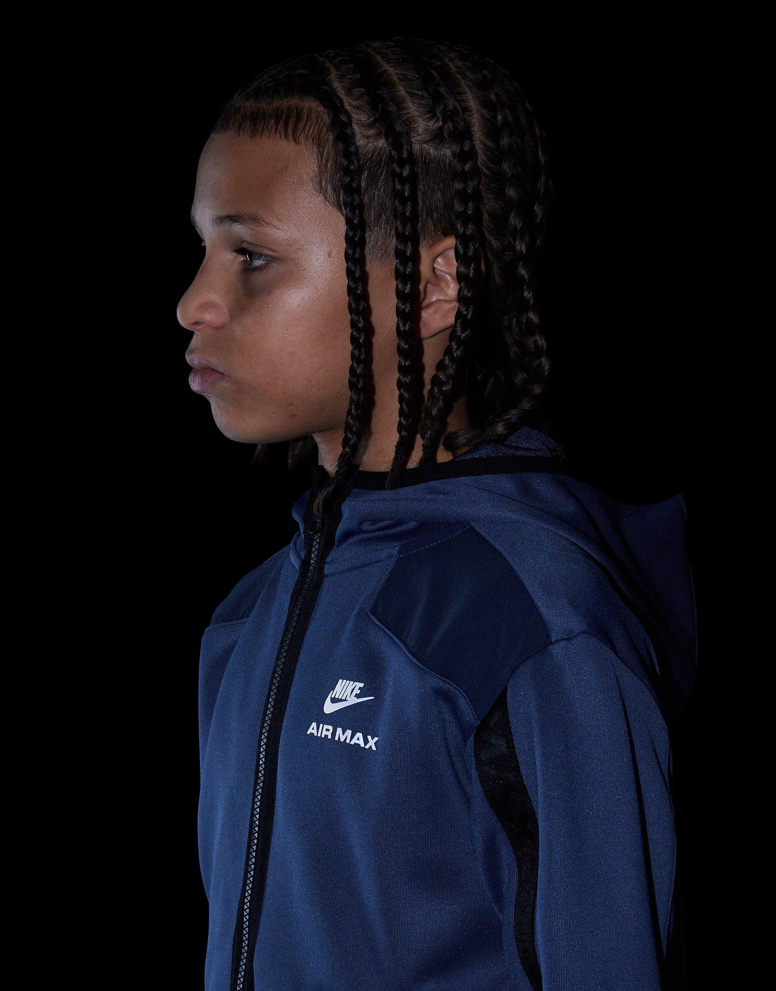 Detská mikina NIKE MIKINA S KAPUCŇOU B NSW AIR MAX PK FZ HOODIE IO1154-491 Tmavomodrá