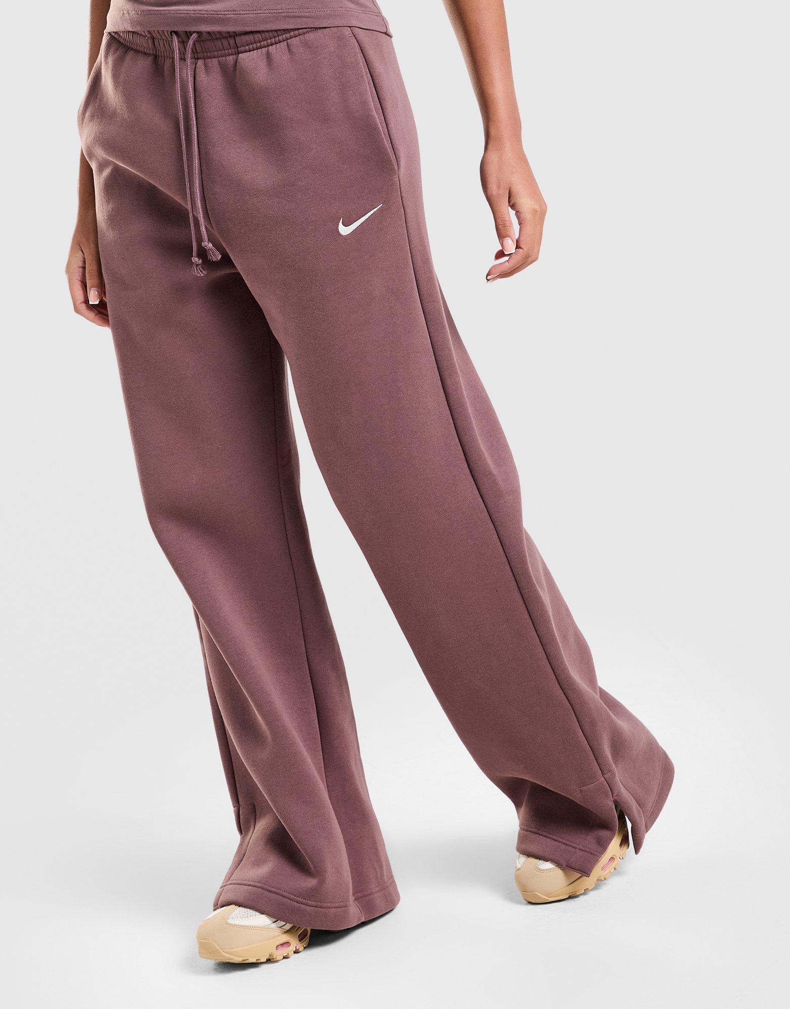NIKE SPODNIE W NSW PHNX FLC HR PANT WIDE 2 IH1011-502 Brązowy