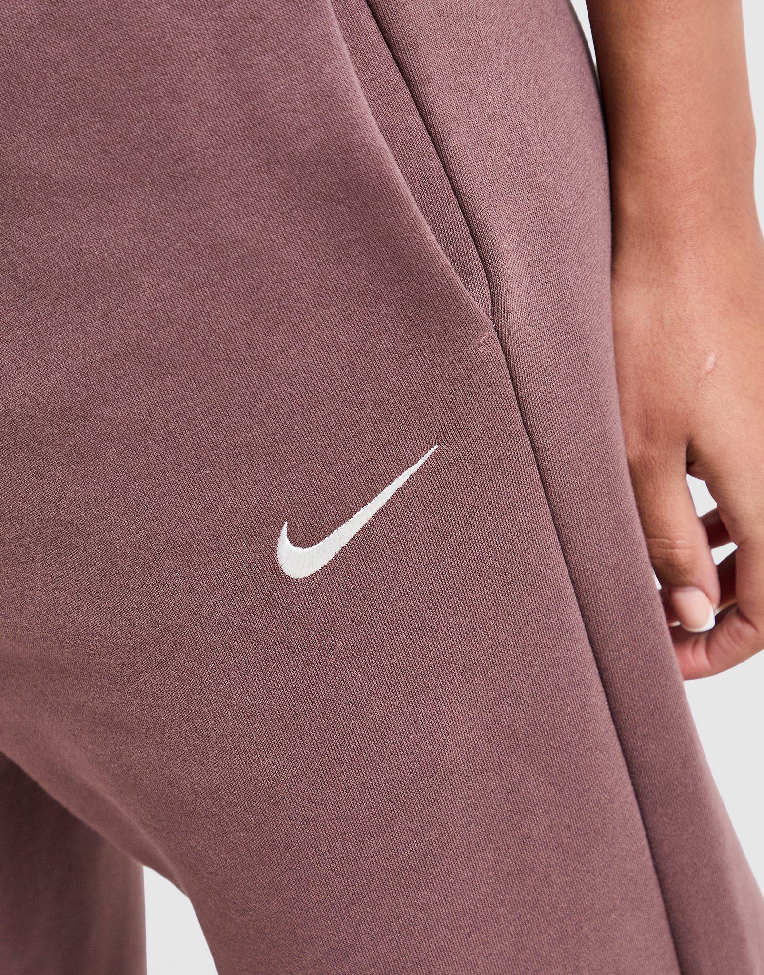 NIKE SPODNIE W NSW PHNX FLC HR PANT WIDE 2 IH1011-502 Brązowy