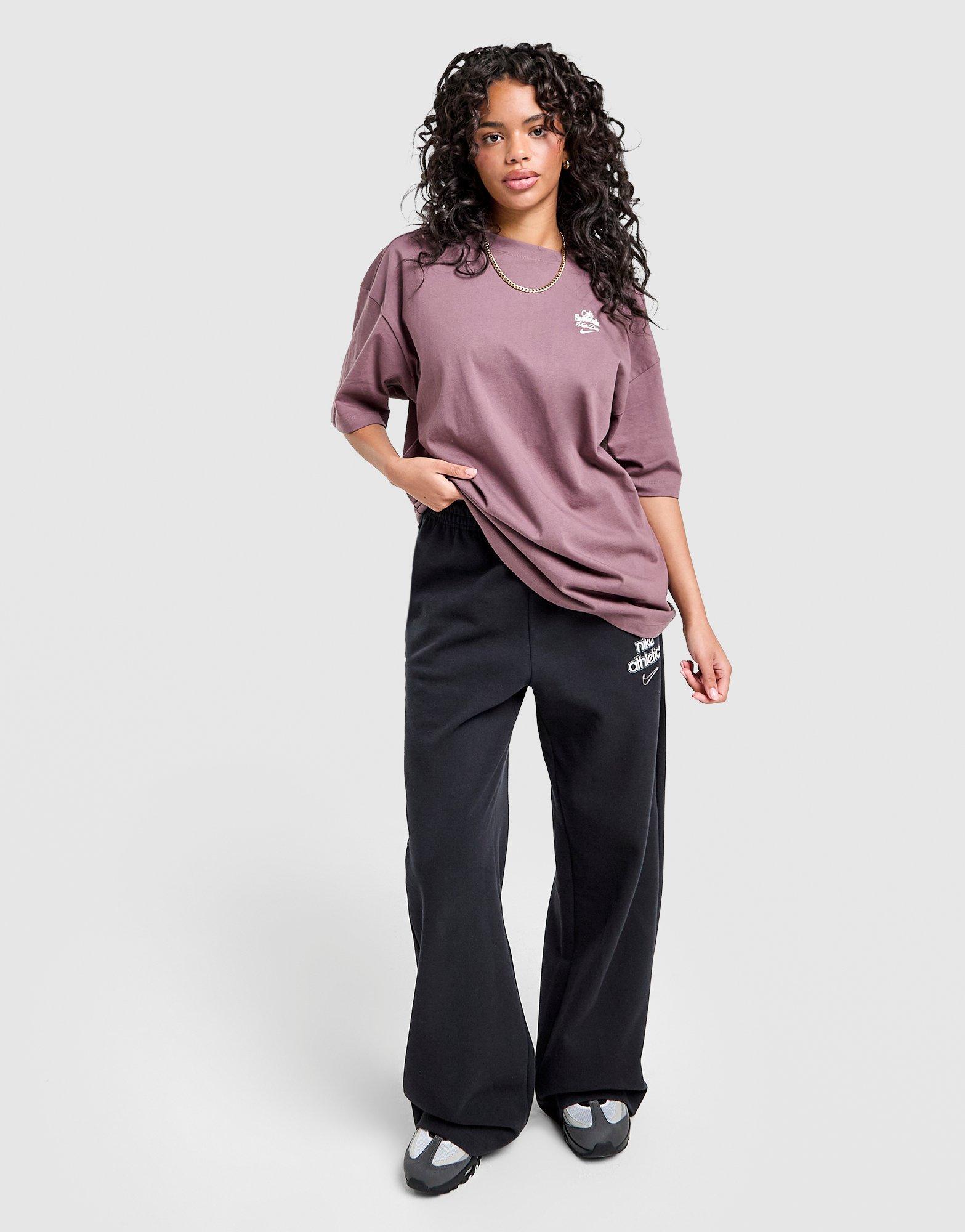 Koszulka, t-shirt damski NIKE T-SHIRT W NSW CLASSIC SS TEE ENERGY IQ1091-502 Brązowy