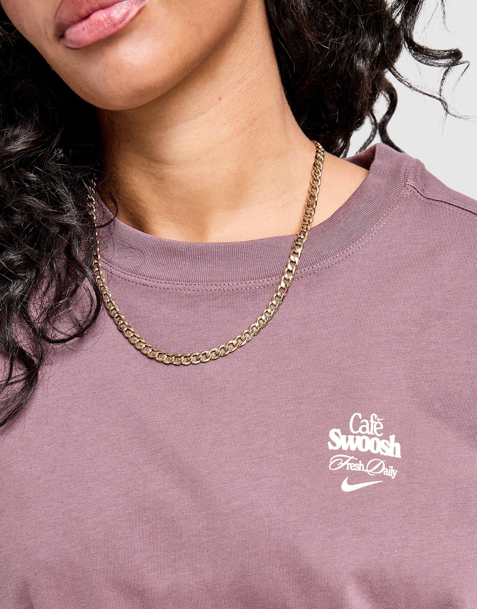 Koszulka, t-shirt damski NIKE T-SHIRT W NSW CLASSIC SS TEE ENERGY IQ1091-502 Brązowy