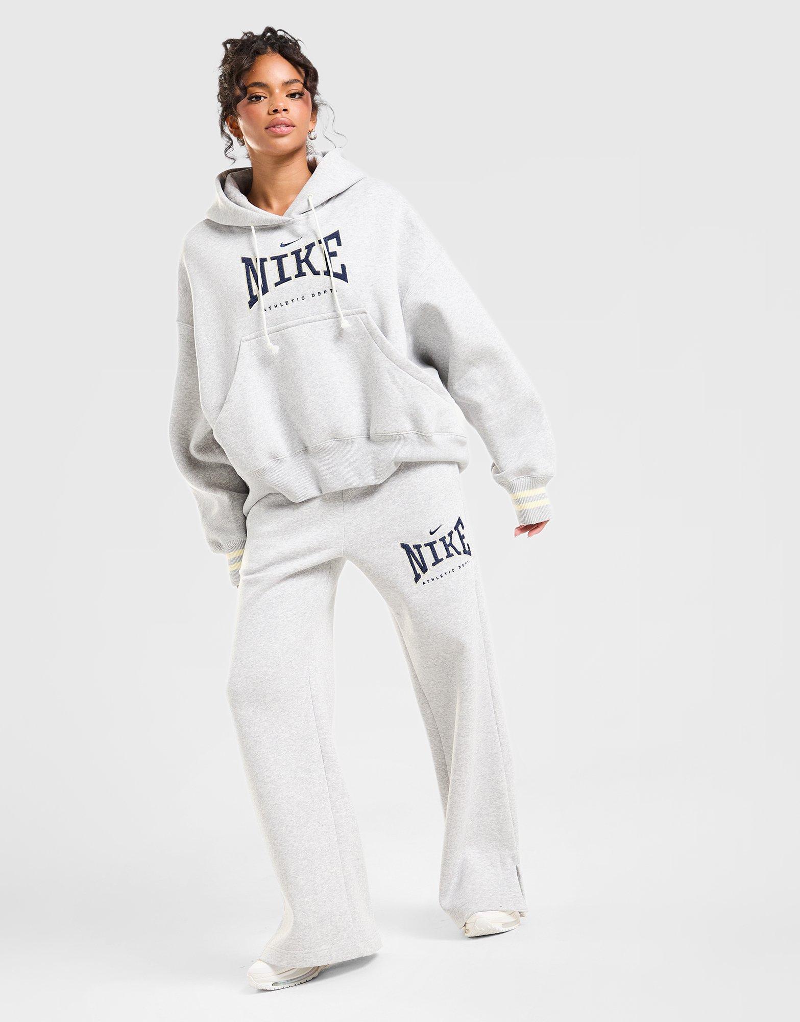 Dámské kalhoty NIKE KALHOTY  W NK PHX FLC HR WD LEG PANT GX IR4999-045 Šedá