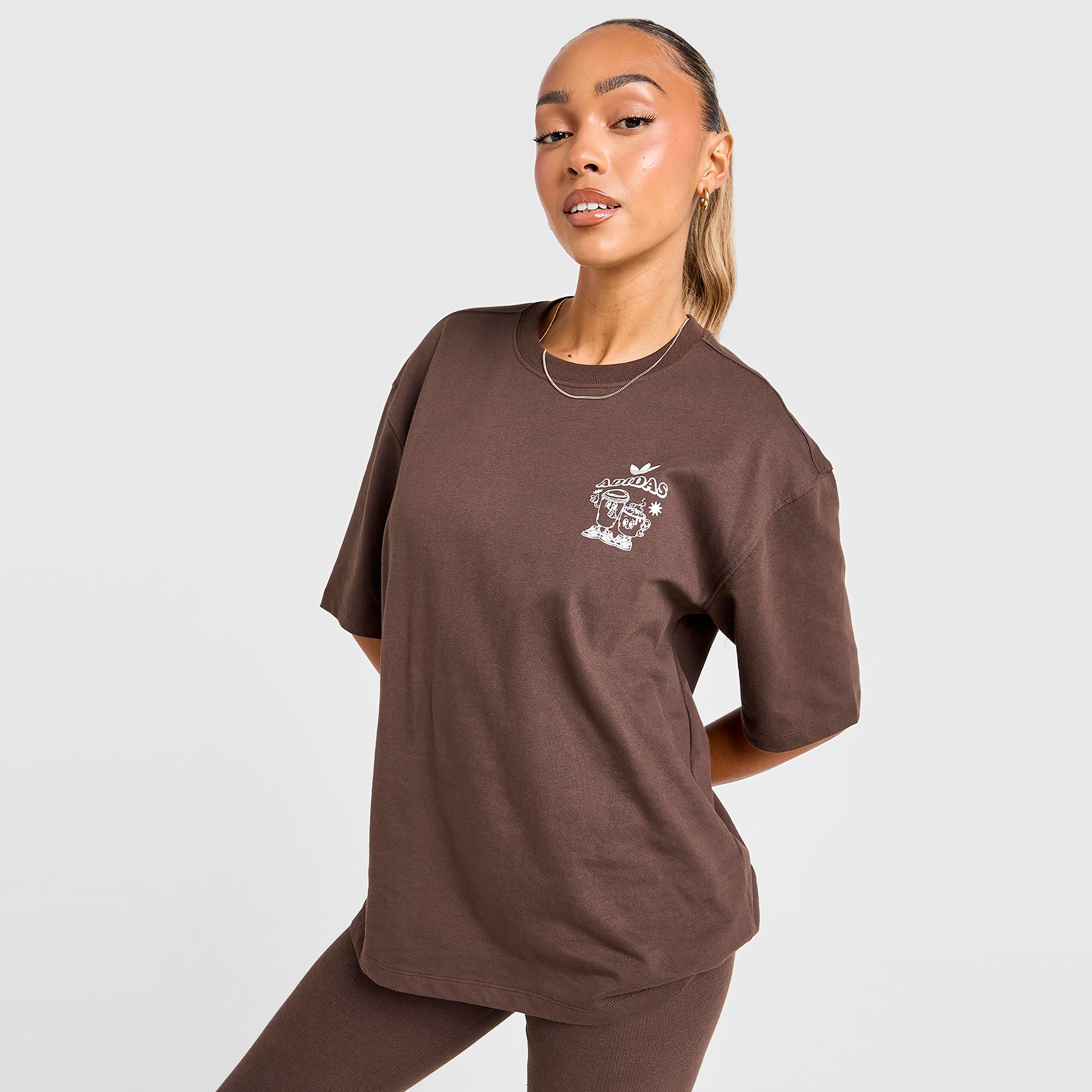 Dámske tričko ADIDAS TRIČKO COFFEE CLUB TEE BRWN