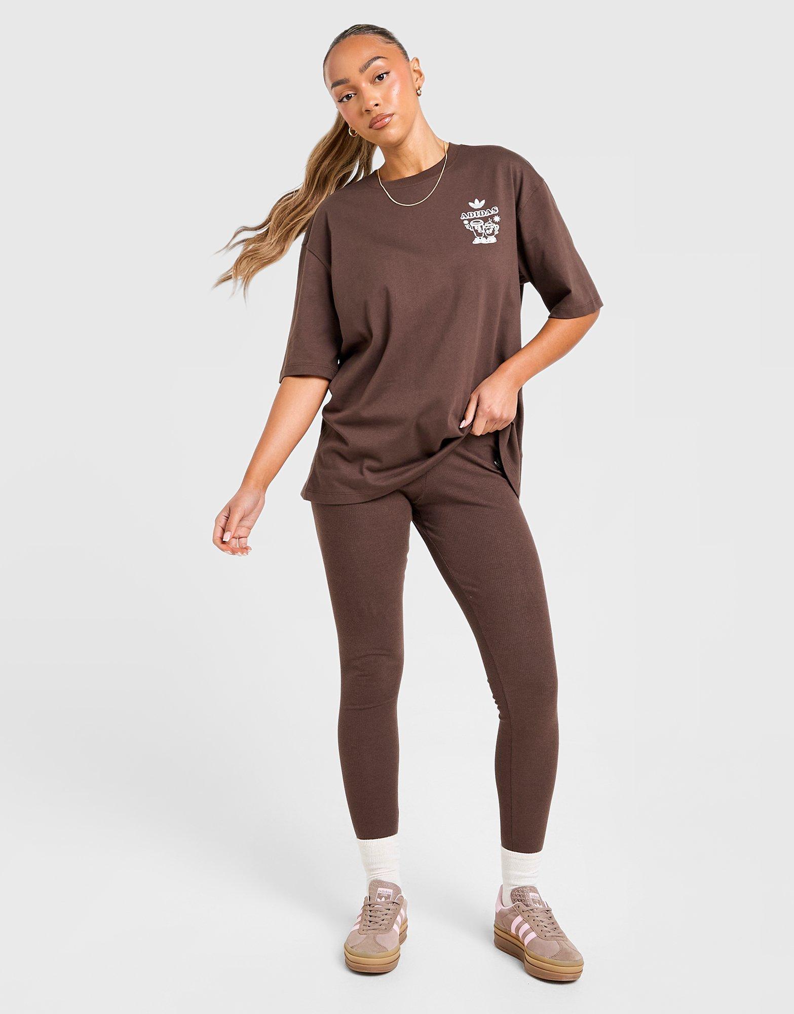 Жіночі футболки ADIDAS ФУТБОЛКА COFFEE CLUB TEE BRWN KV1587 Коричневий